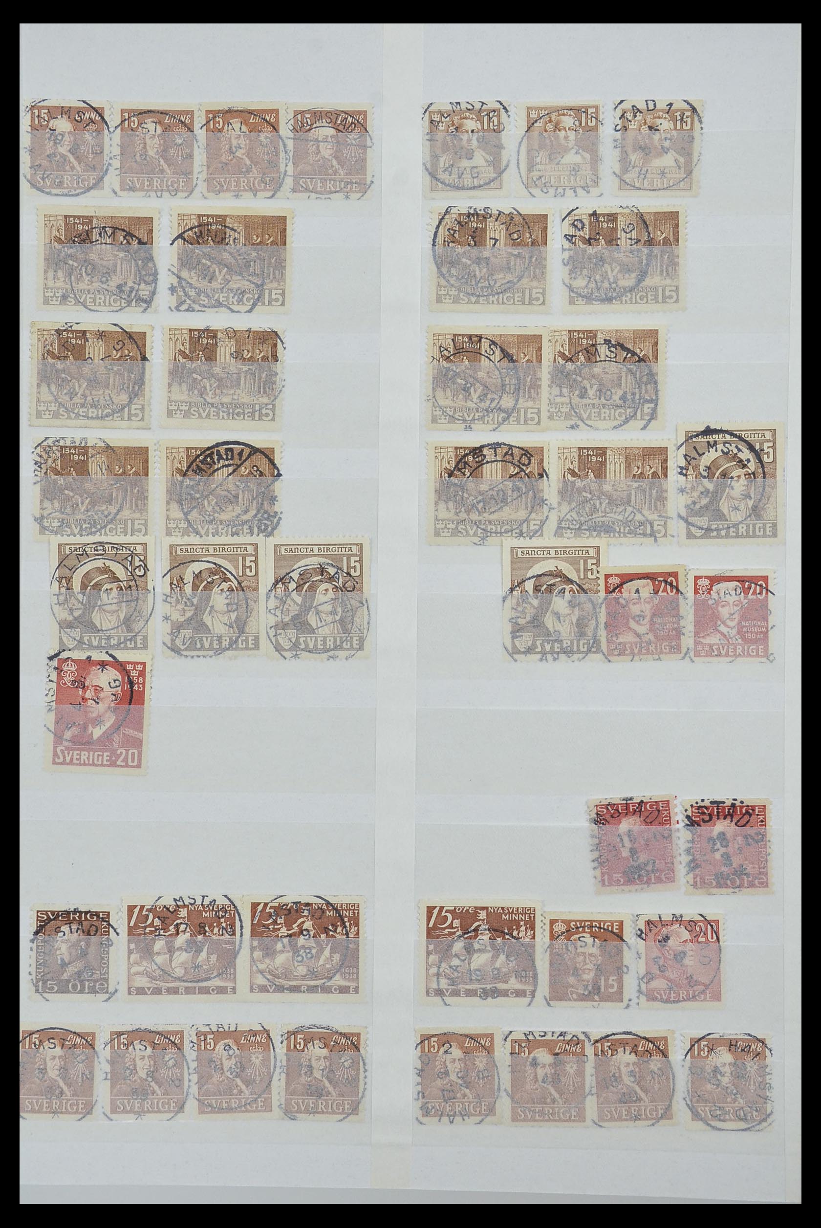 33566 023 - Stamp collection 33566 Sweden cancels from 1886.