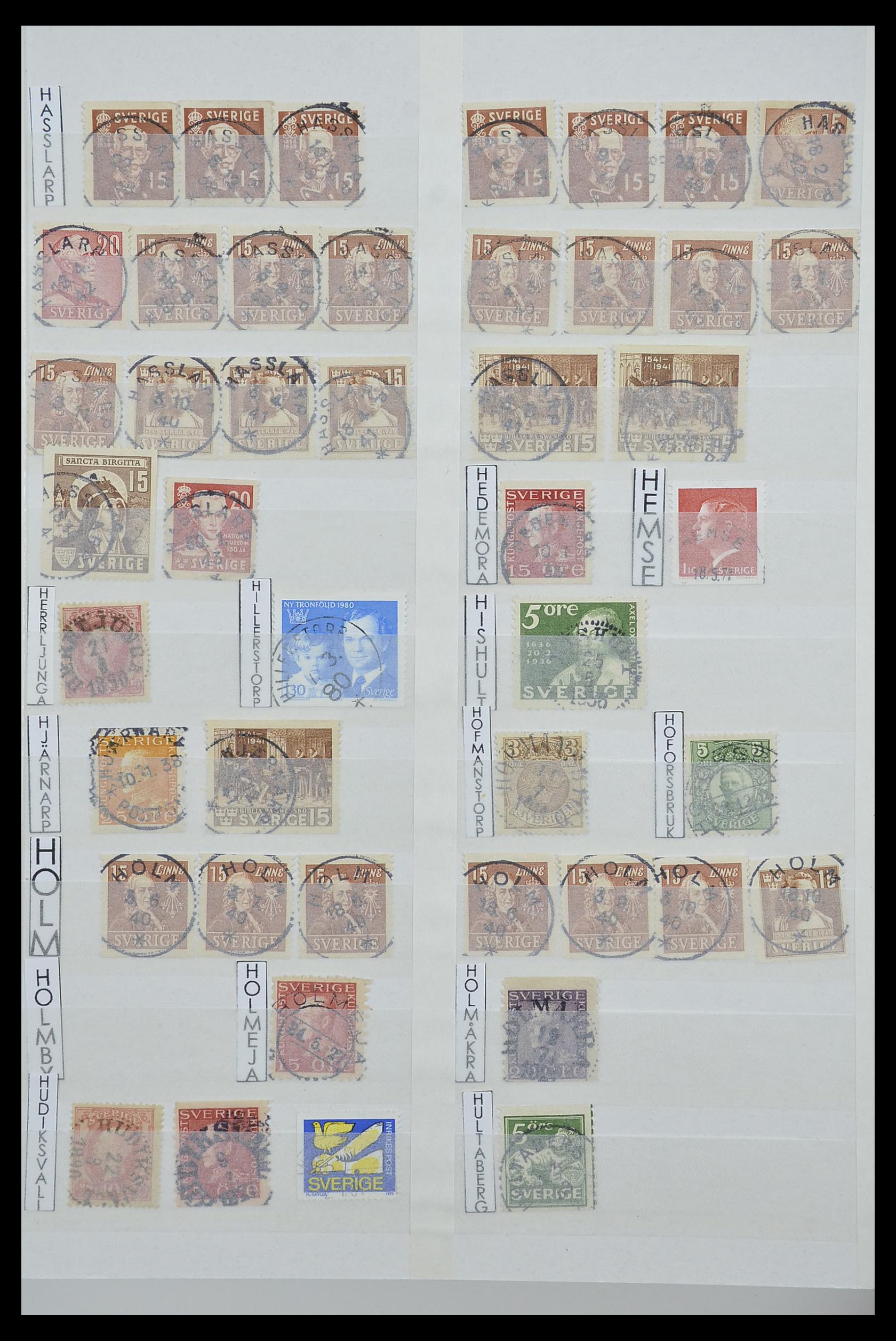 33566 027 - Postzegelverzameling 33566 Zweden stempels vanaf 1886.