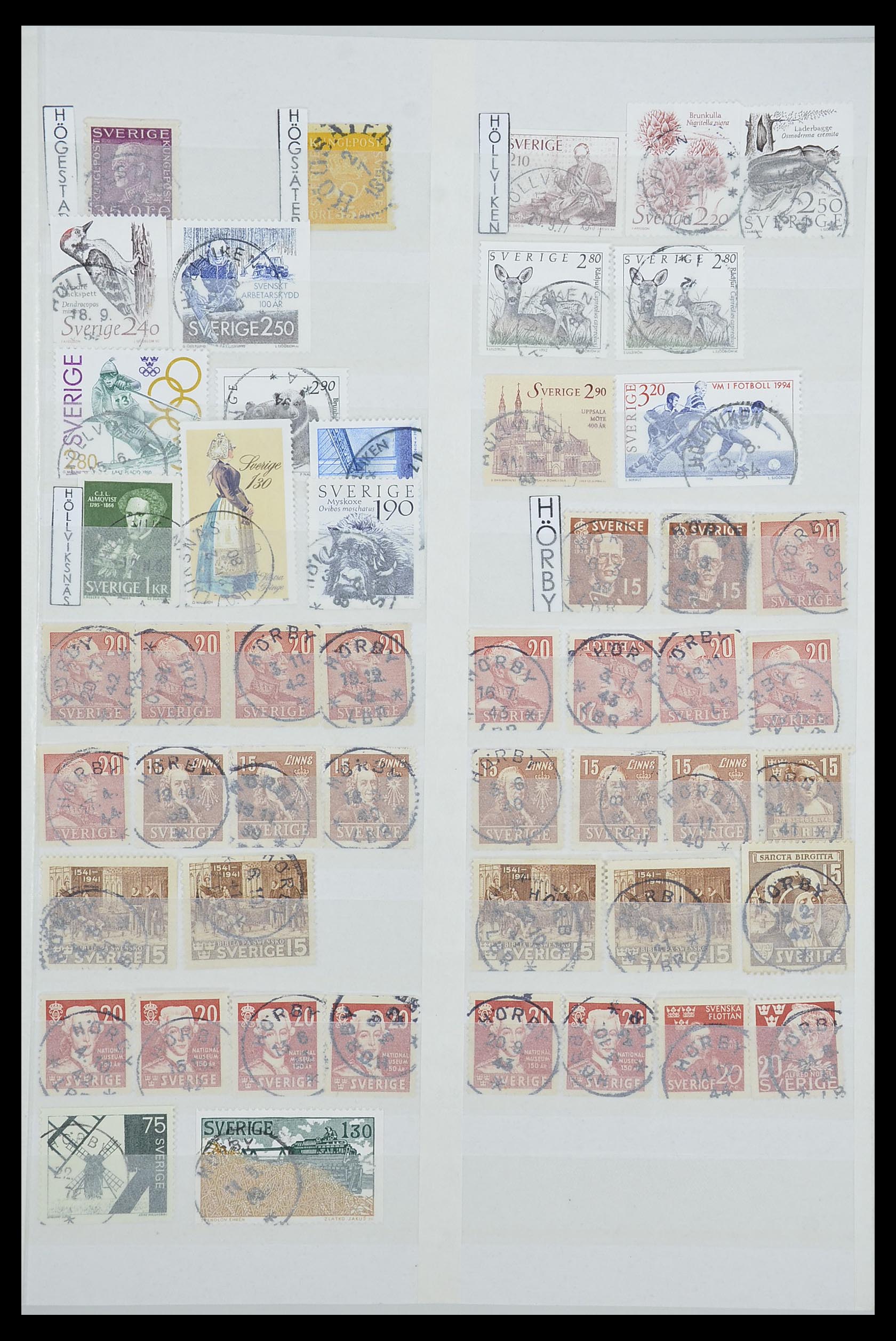33566 033 - Postzegelverzameling 33566 Zweden stempels vanaf 1886.