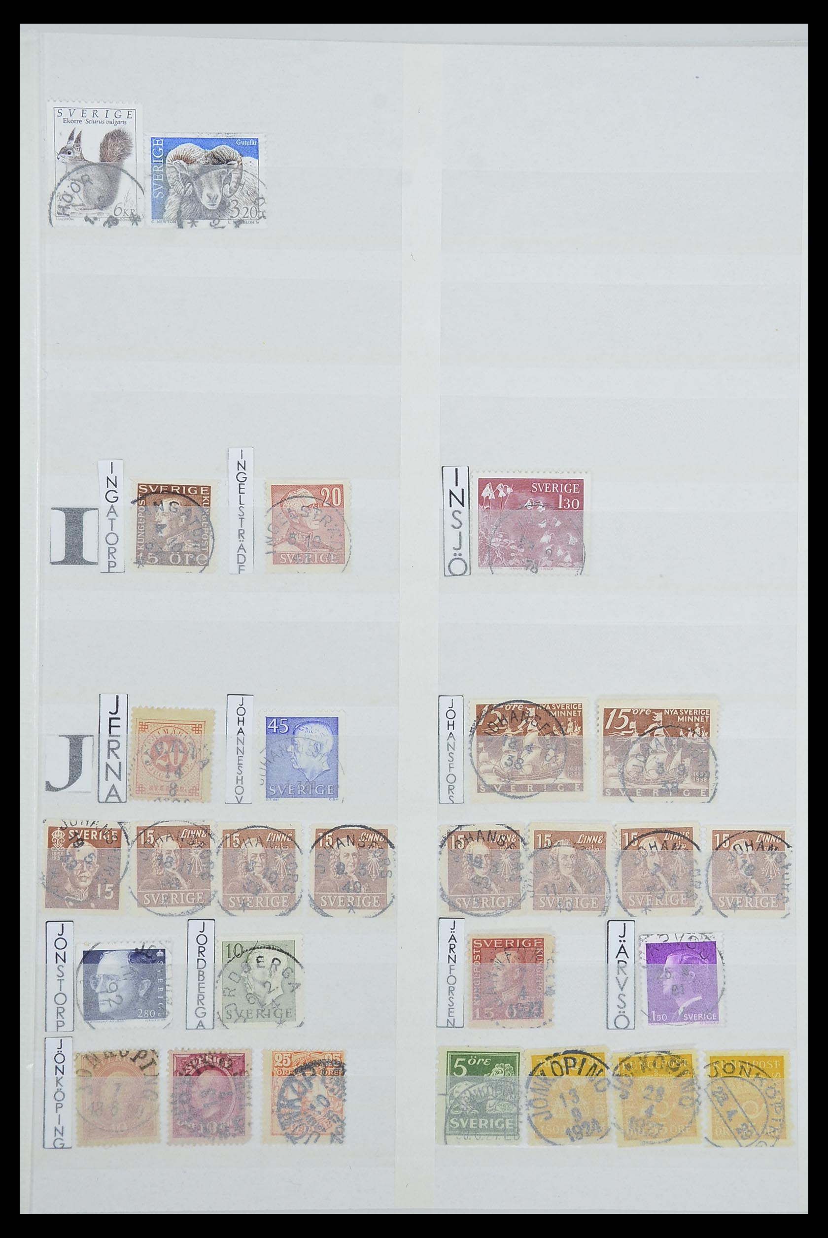33566 035 - Postzegelverzameling 33566 Zweden stempels vanaf 1886.