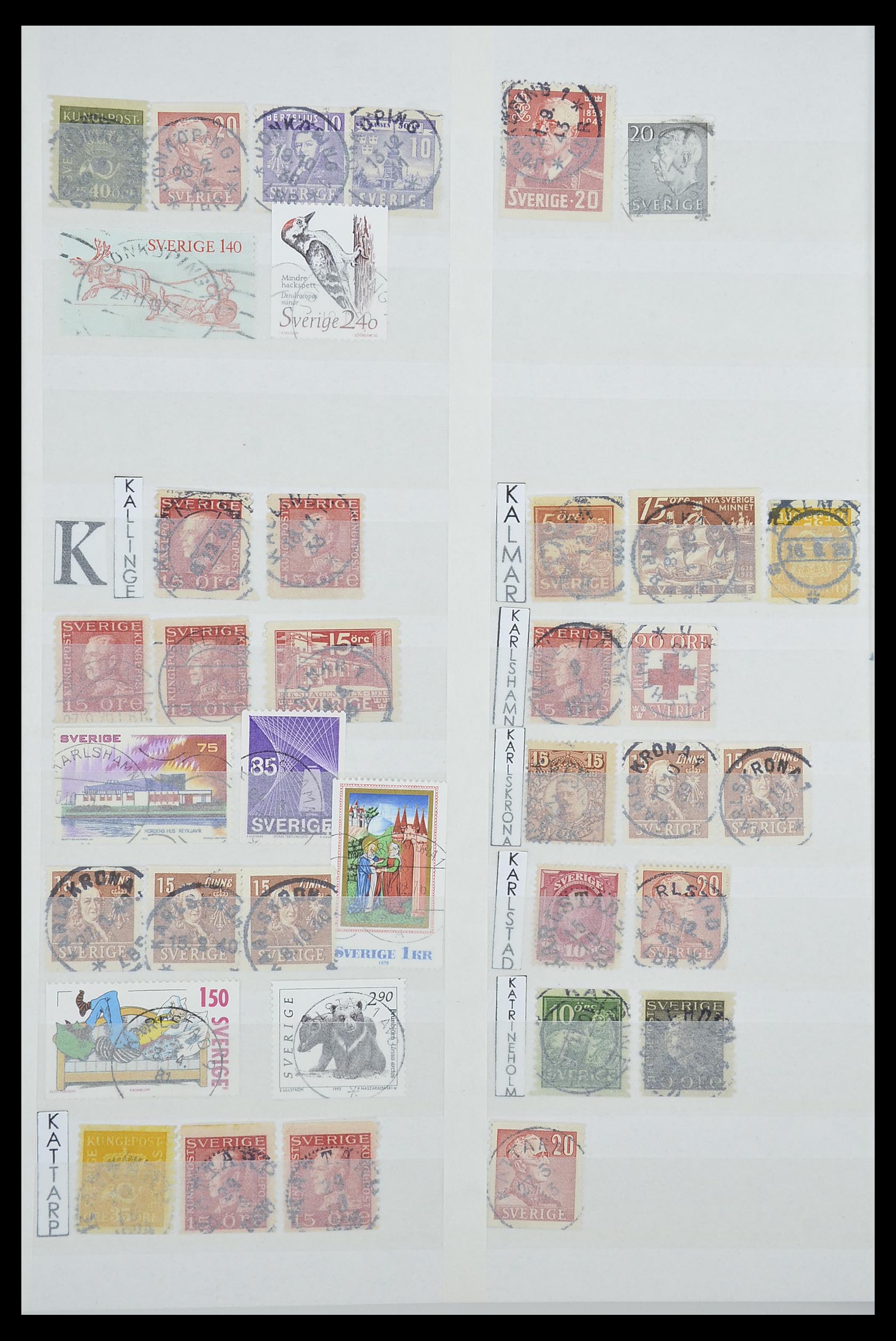 33566 036 - Postzegelverzameling 33566 Zweden stempels vanaf 1886.
