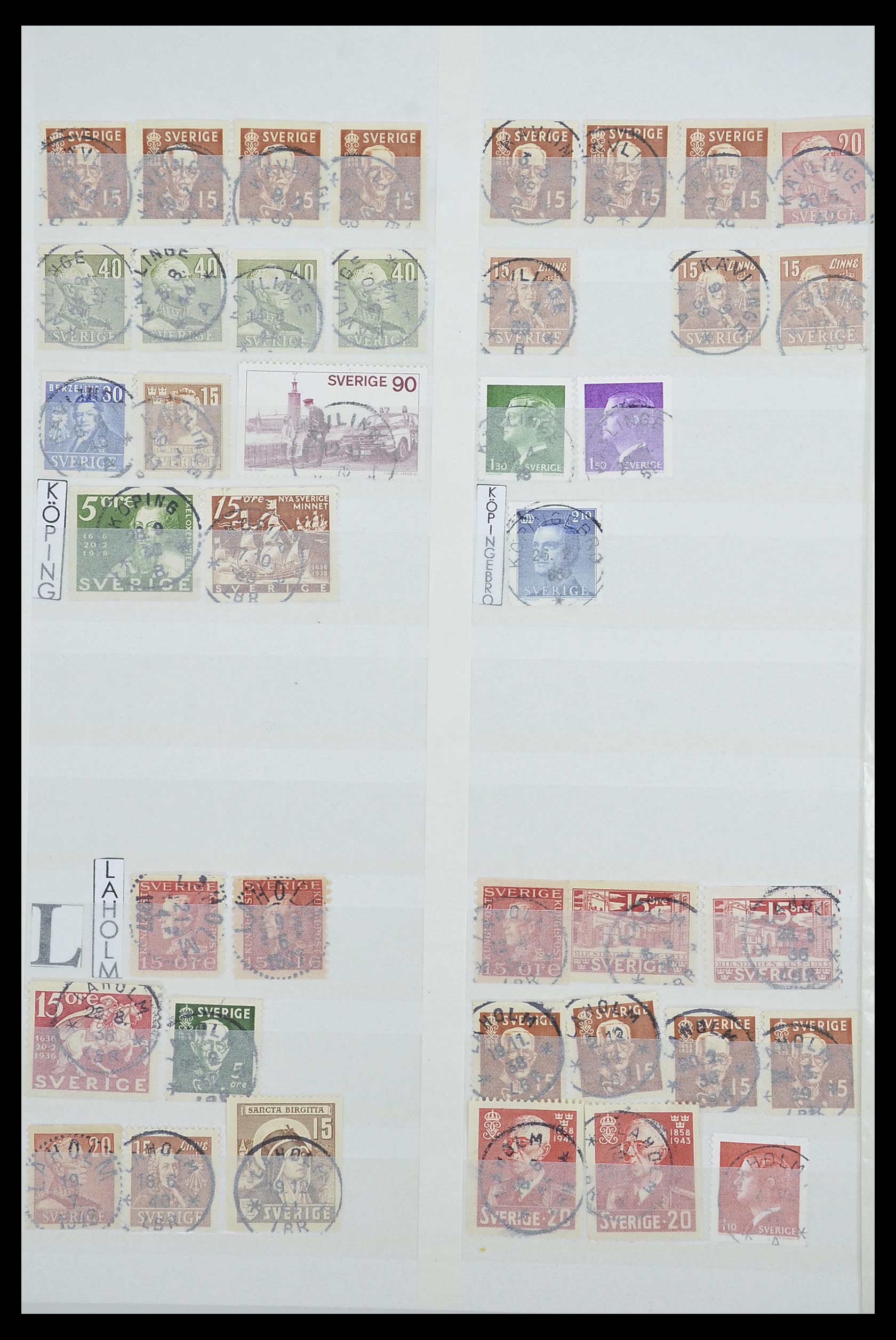 33566 042 - Postzegelverzameling 33566 Zweden stempels vanaf 1886.