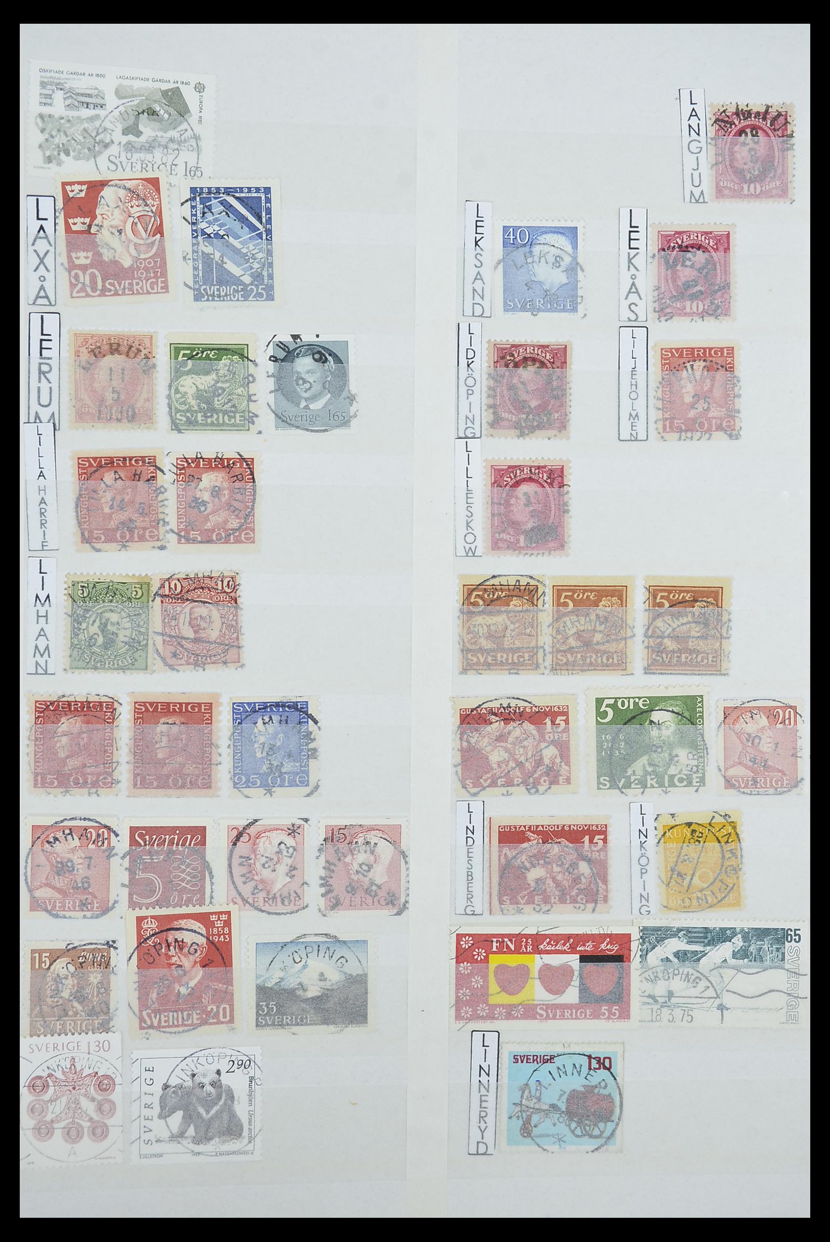 33566 046 - Postzegelverzameling 33566 Zweden stempels vanaf 1886.