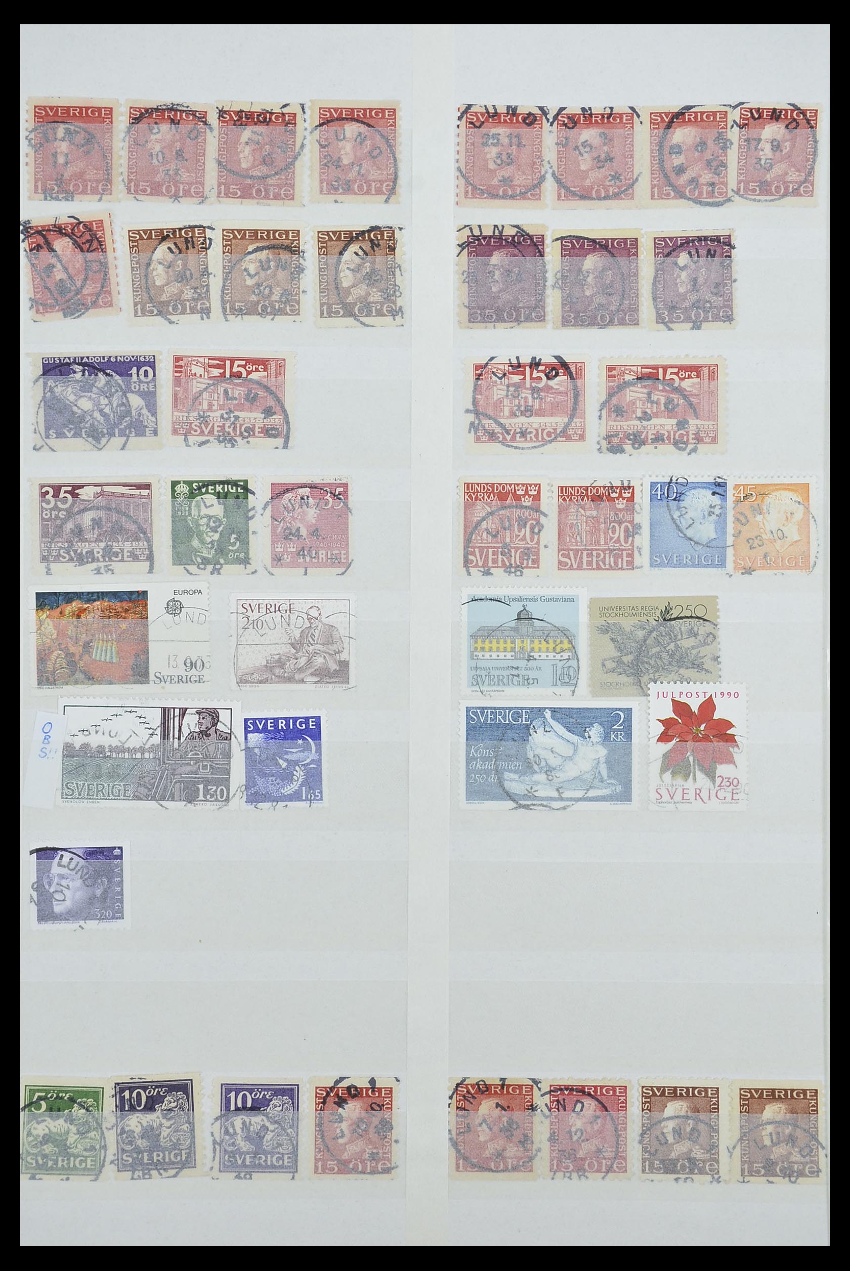 33566 048 - Postzegelverzameling 33566 Zweden stempels vanaf 1886.