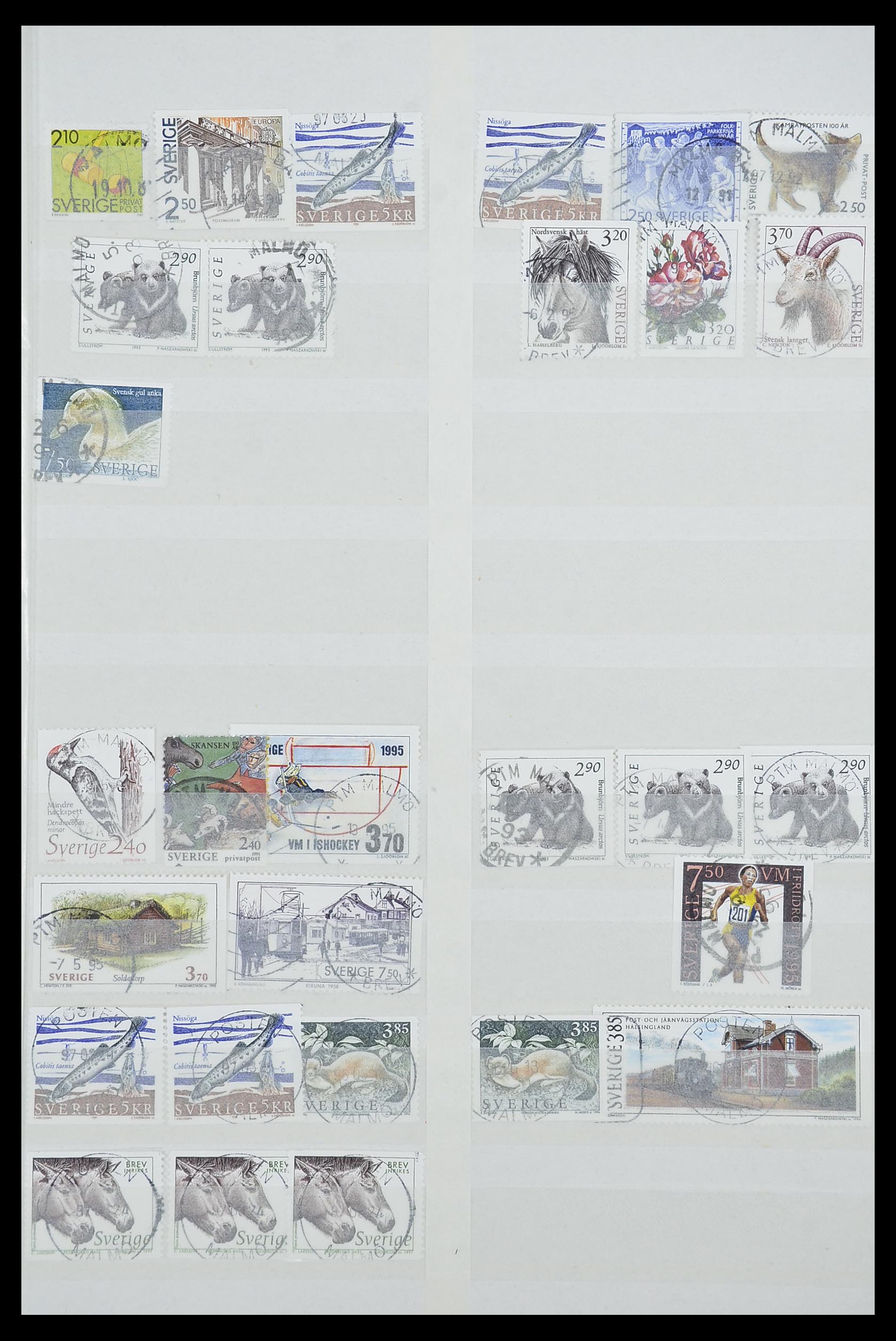 33566 057 - Postzegelverzameling 33566 Zweden stempels vanaf 1886.