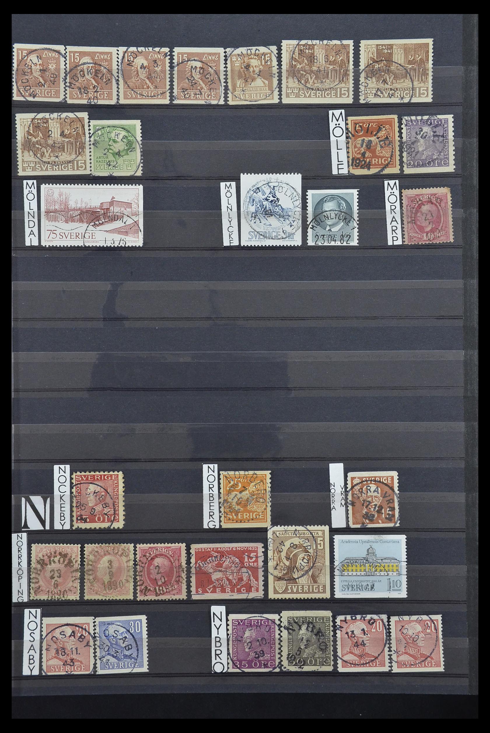 33566 069 - Stamp collection 33566 Sweden cancels from 1886.