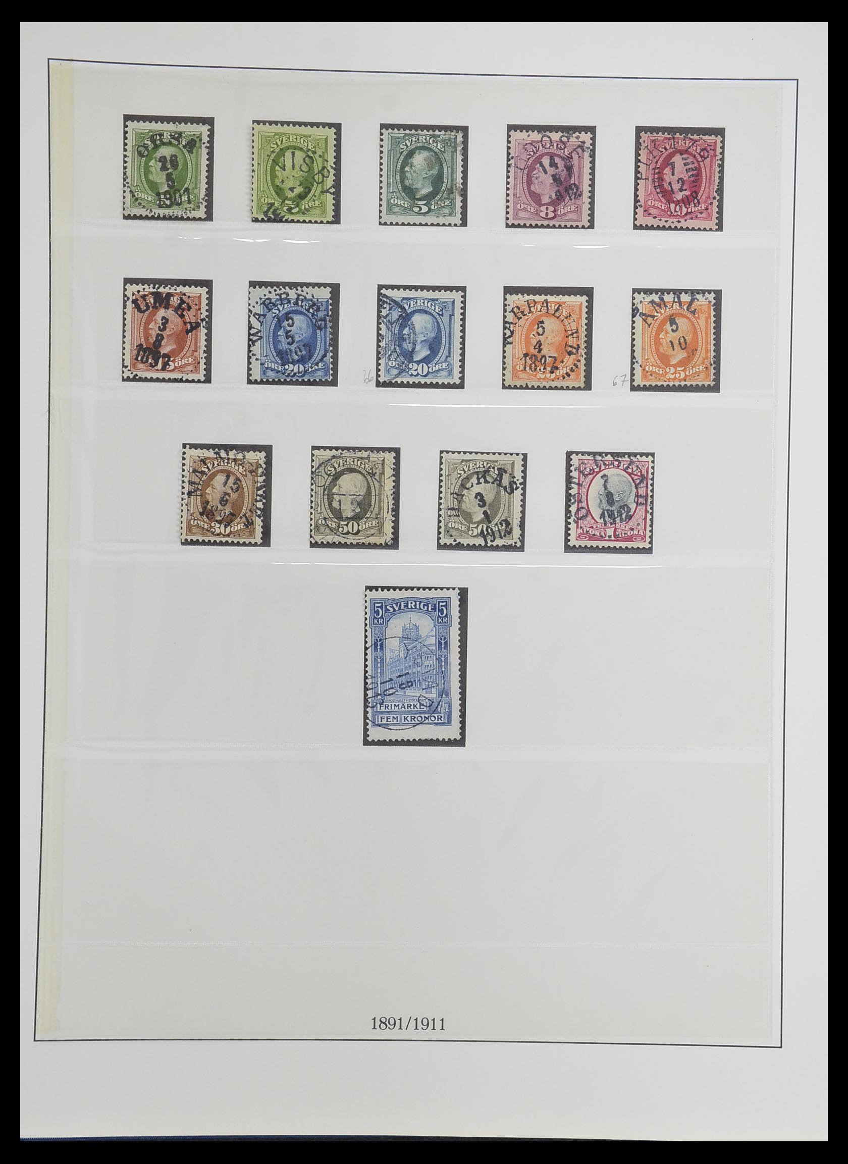 33567 007 - Postzegelverzameling 33567 Zweden 1855-1976.