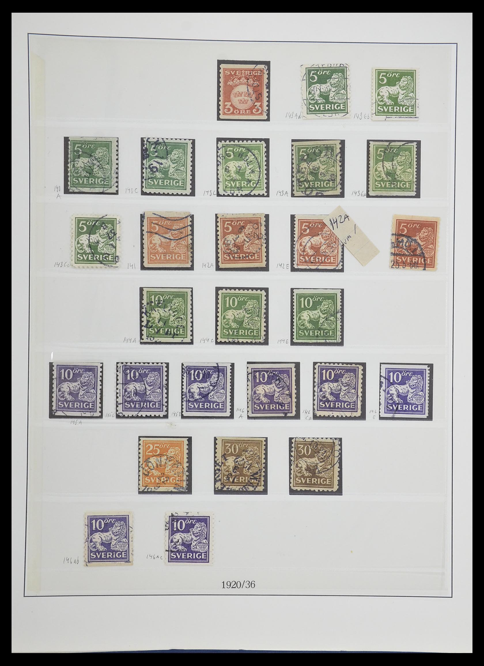 33567 015 - Postzegelverzameling 33567 Zweden 1855-1976.