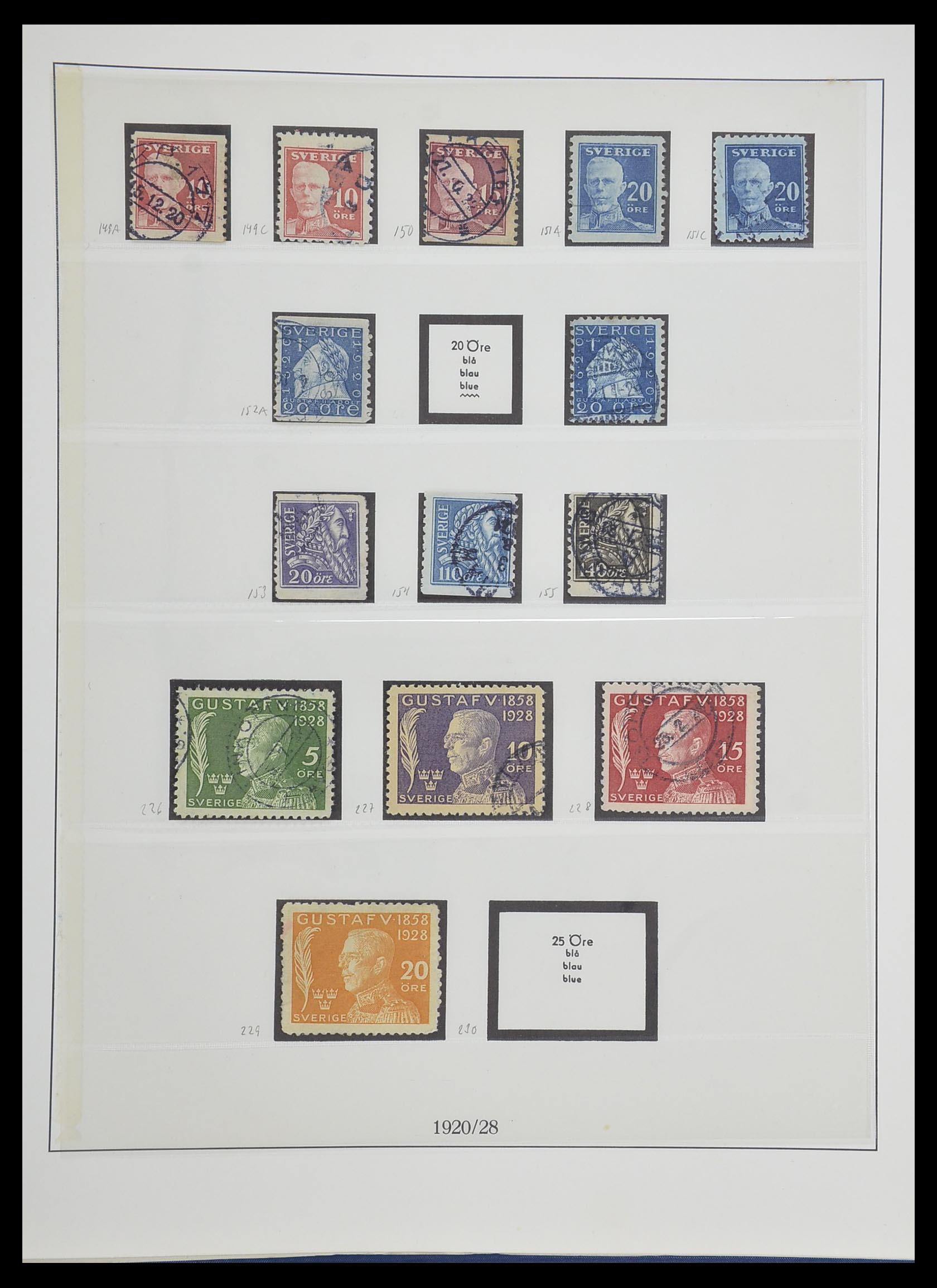 33567 016 - Postzegelverzameling 33567 Zweden 1855-1976.