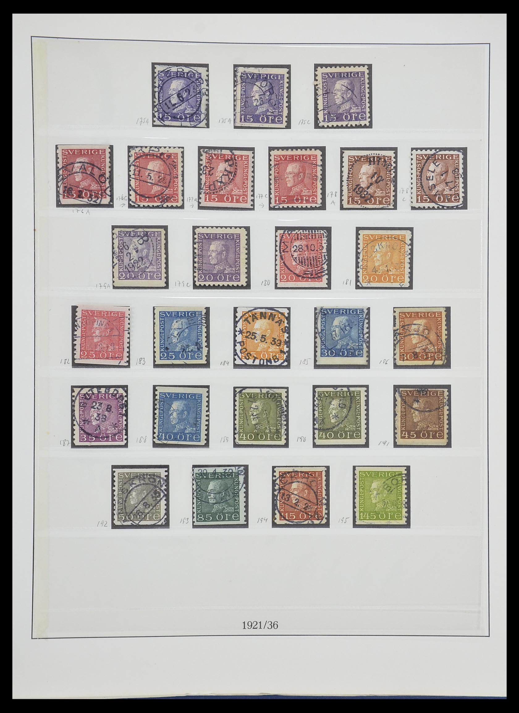 33567 018 - Postzegelverzameling 33567 Zweden 1855-1976.