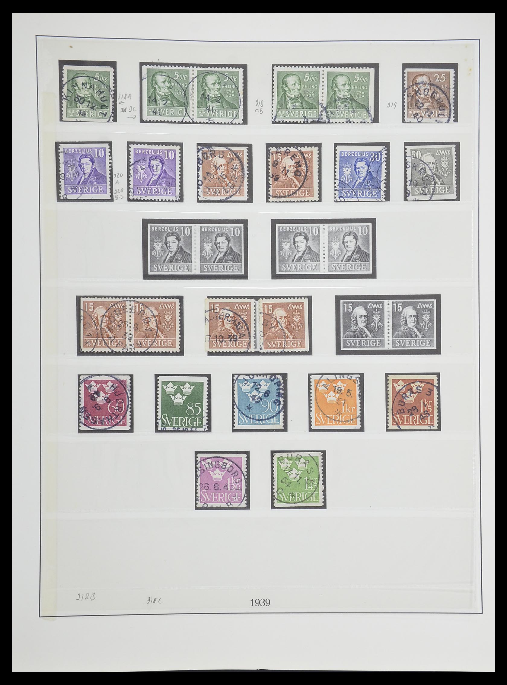 33567 026 - Postzegelverzameling 33567 Zweden 1855-1976.