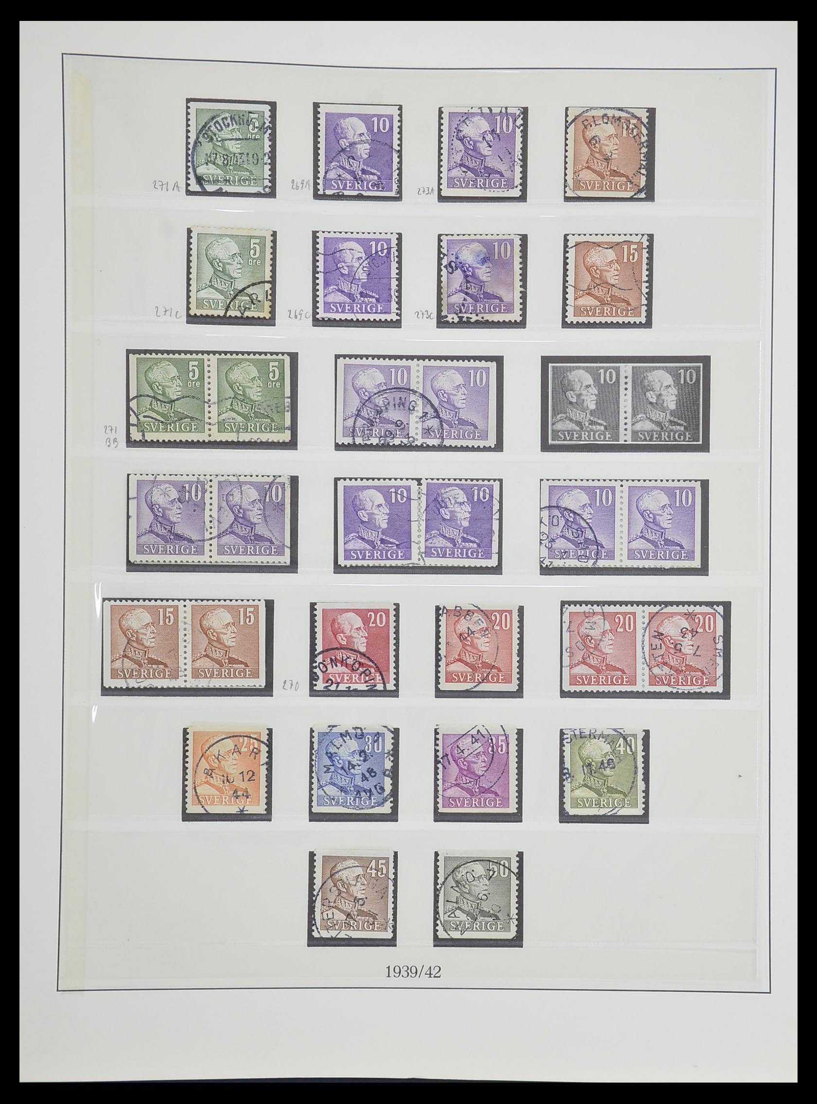 33567 027 - Postzegelverzameling 33567 Zweden 1855-1976.