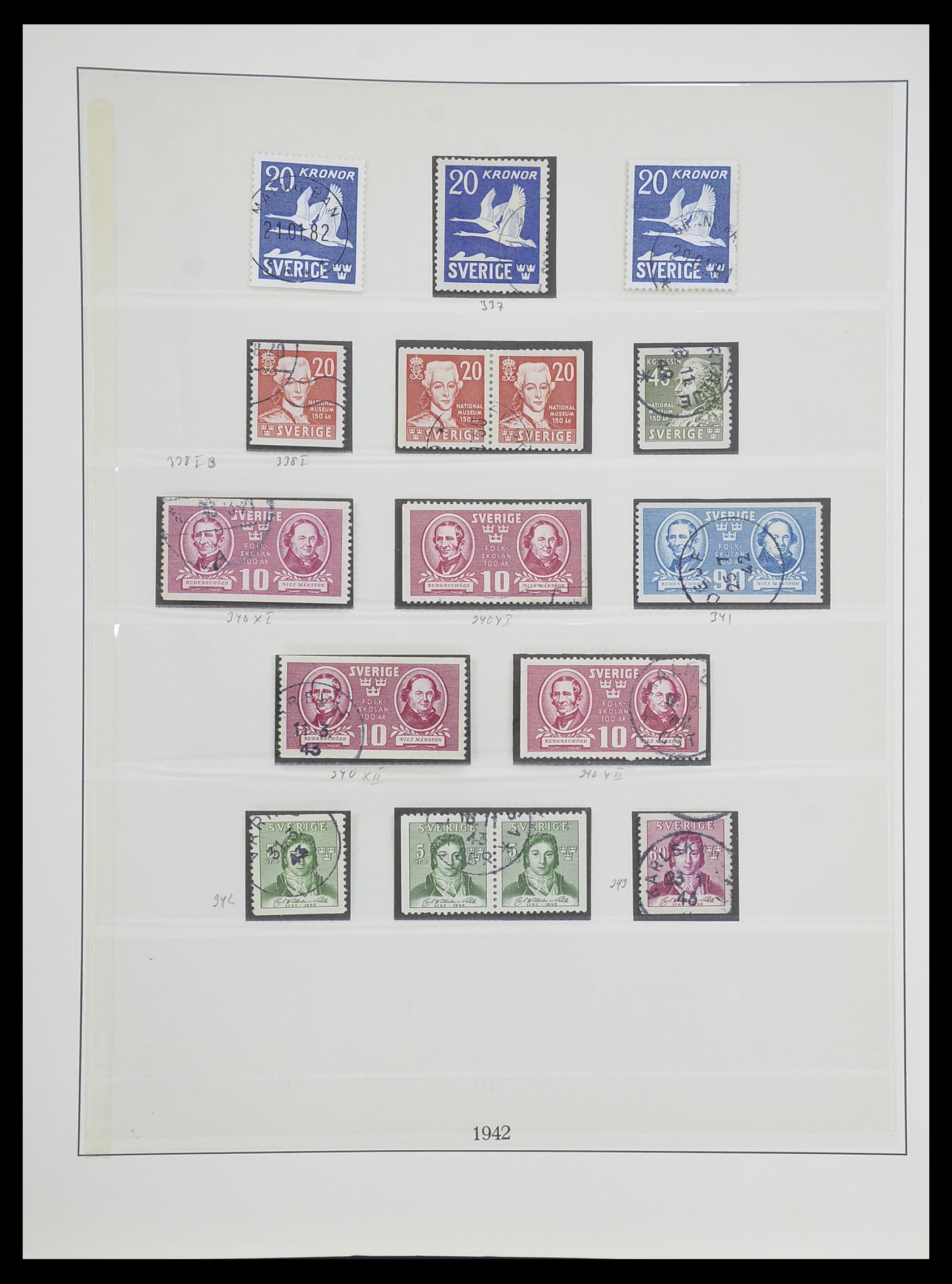 33567 030 - Postzegelverzameling 33567 Zweden 1855-1976.