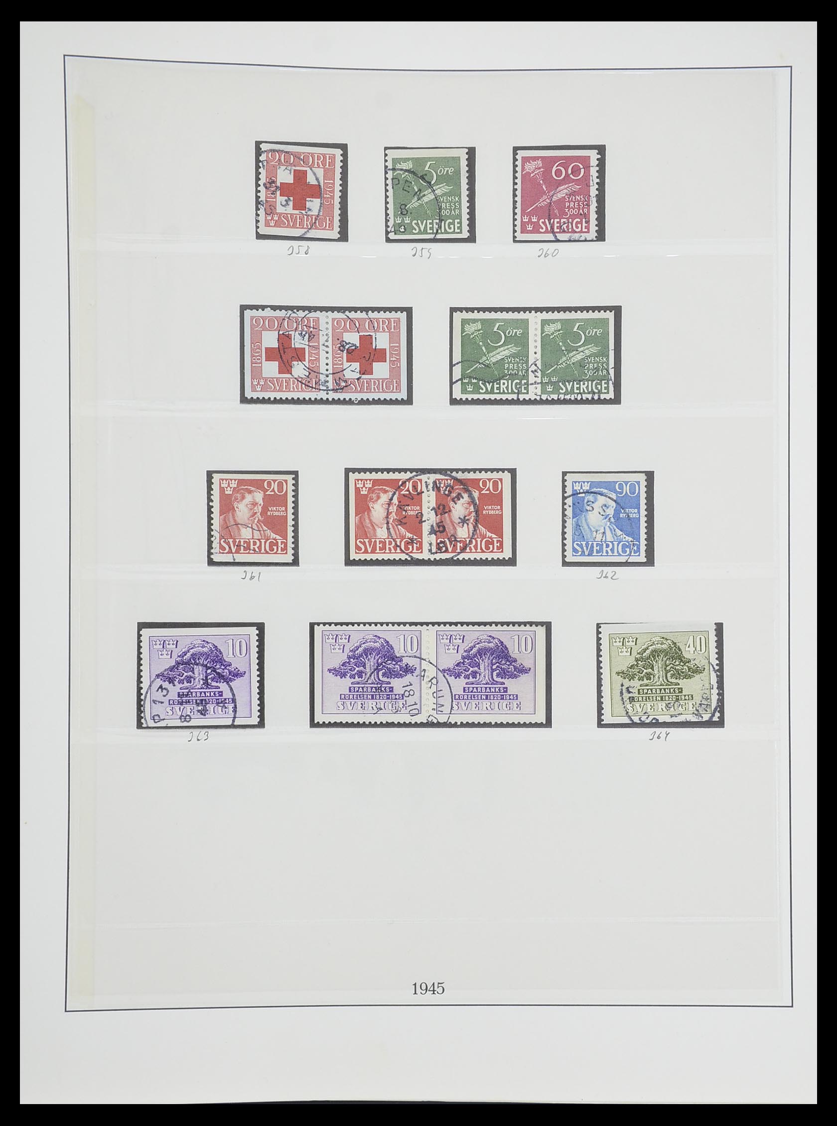 33567 033 - Postzegelverzameling 33567 Zweden 1855-1976.