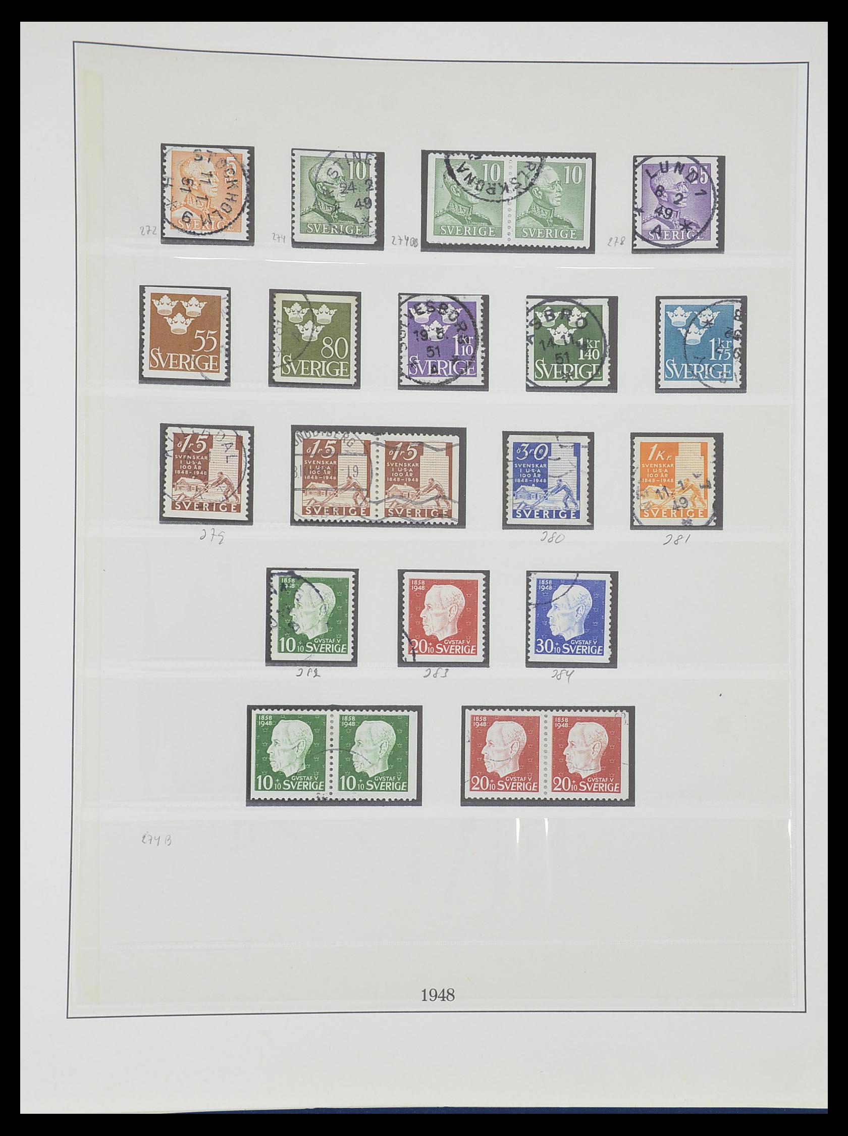 33567 036 - Postzegelverzameling 33567 Zweden 1855-1976.