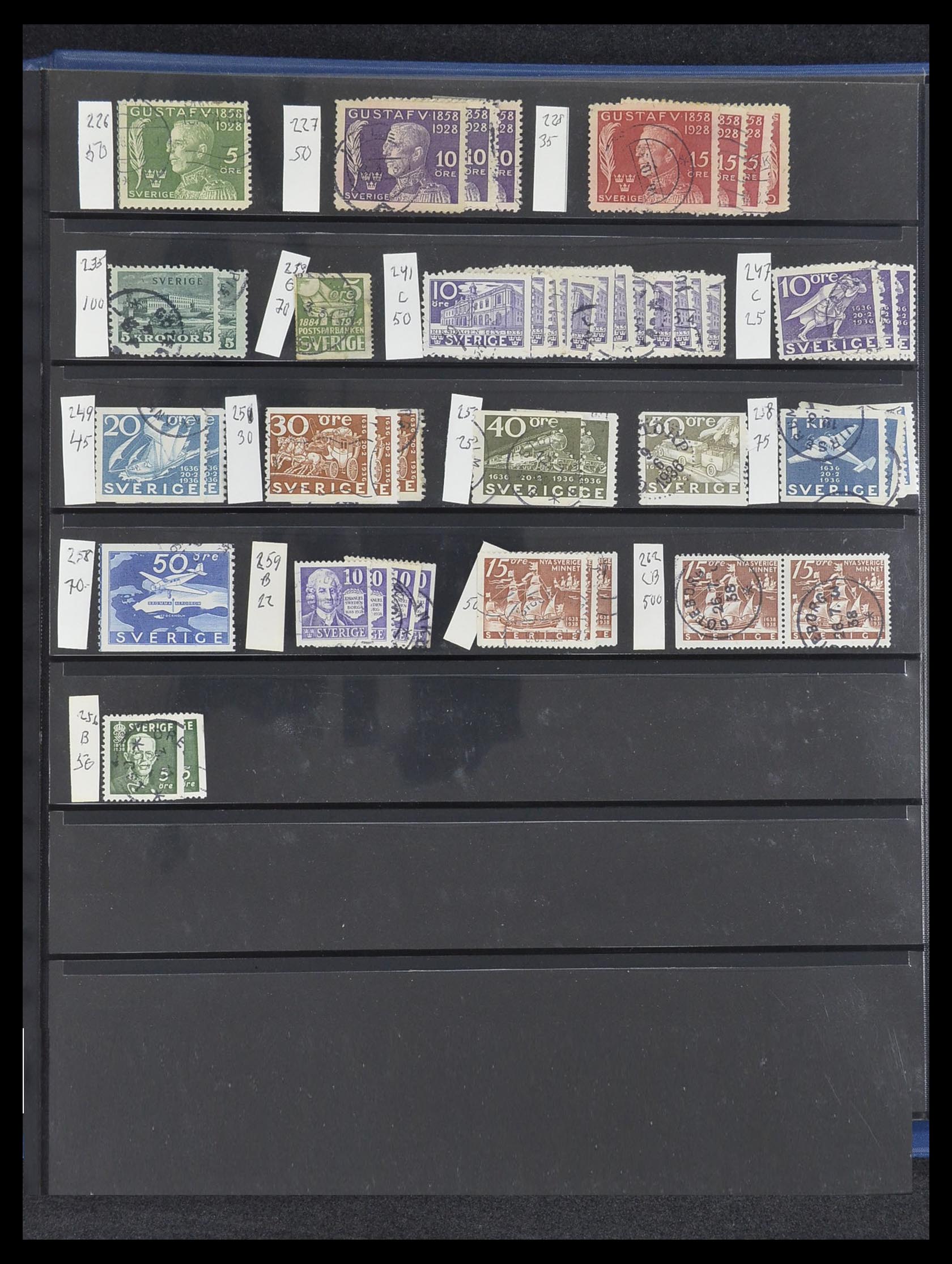 33567 040 - Postzegelverzameling 33567 Zweden 1855-1976.