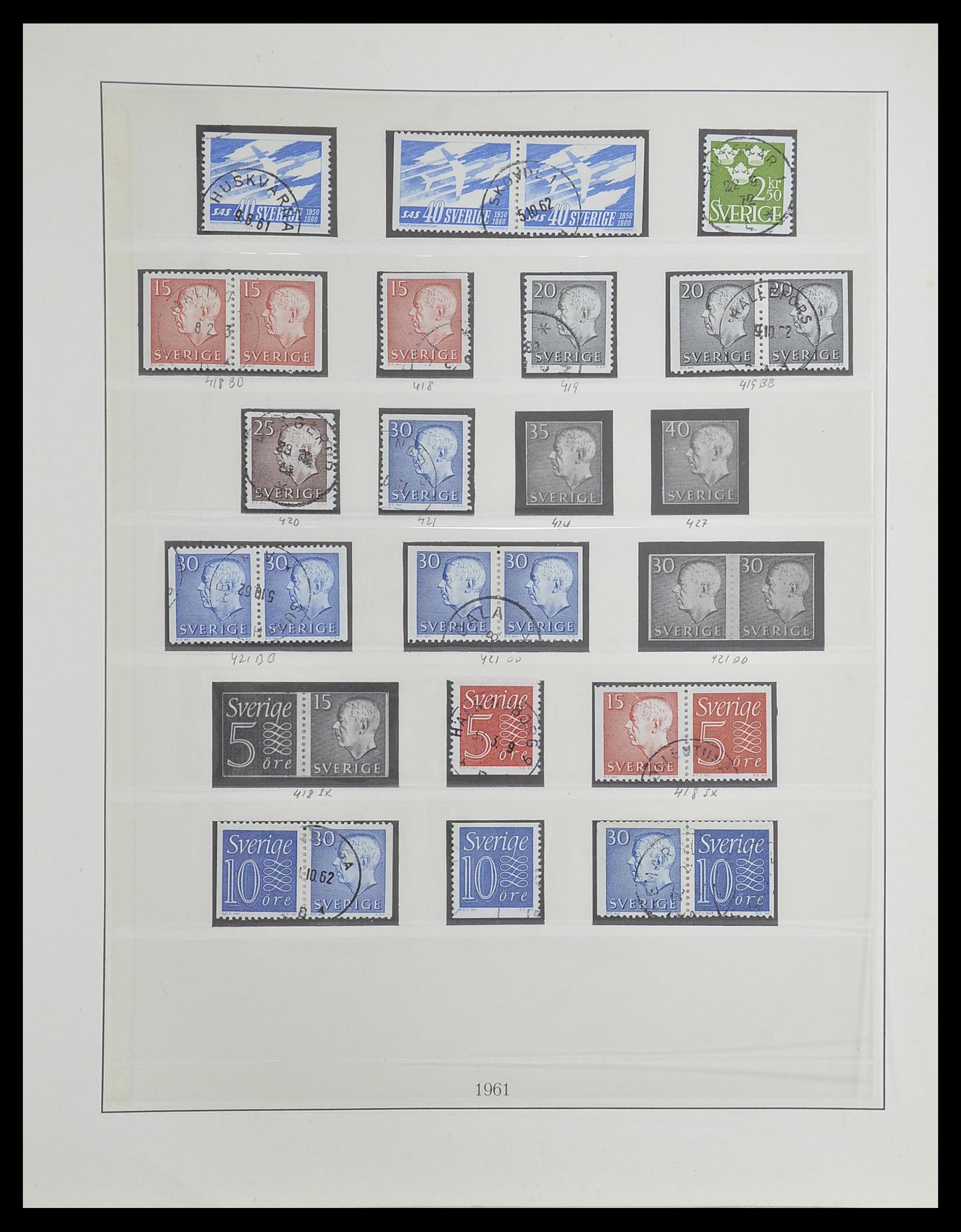 33567 057 - Postzegelverzameling 33567 Zweden 1855-1976.