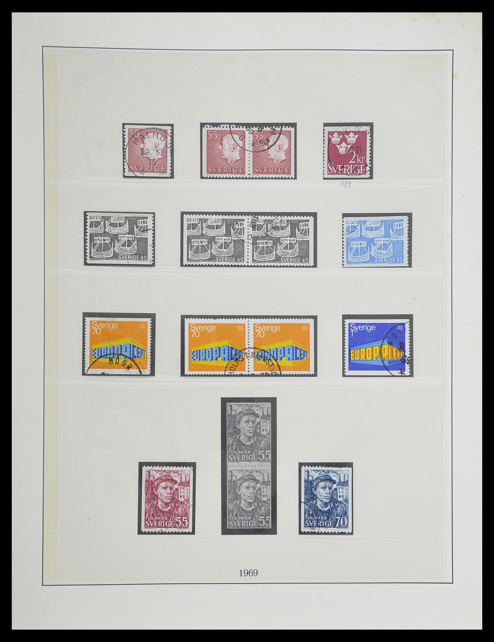 33567 081 - Postzegelverzameling 33567 Zweden 1855-1976.