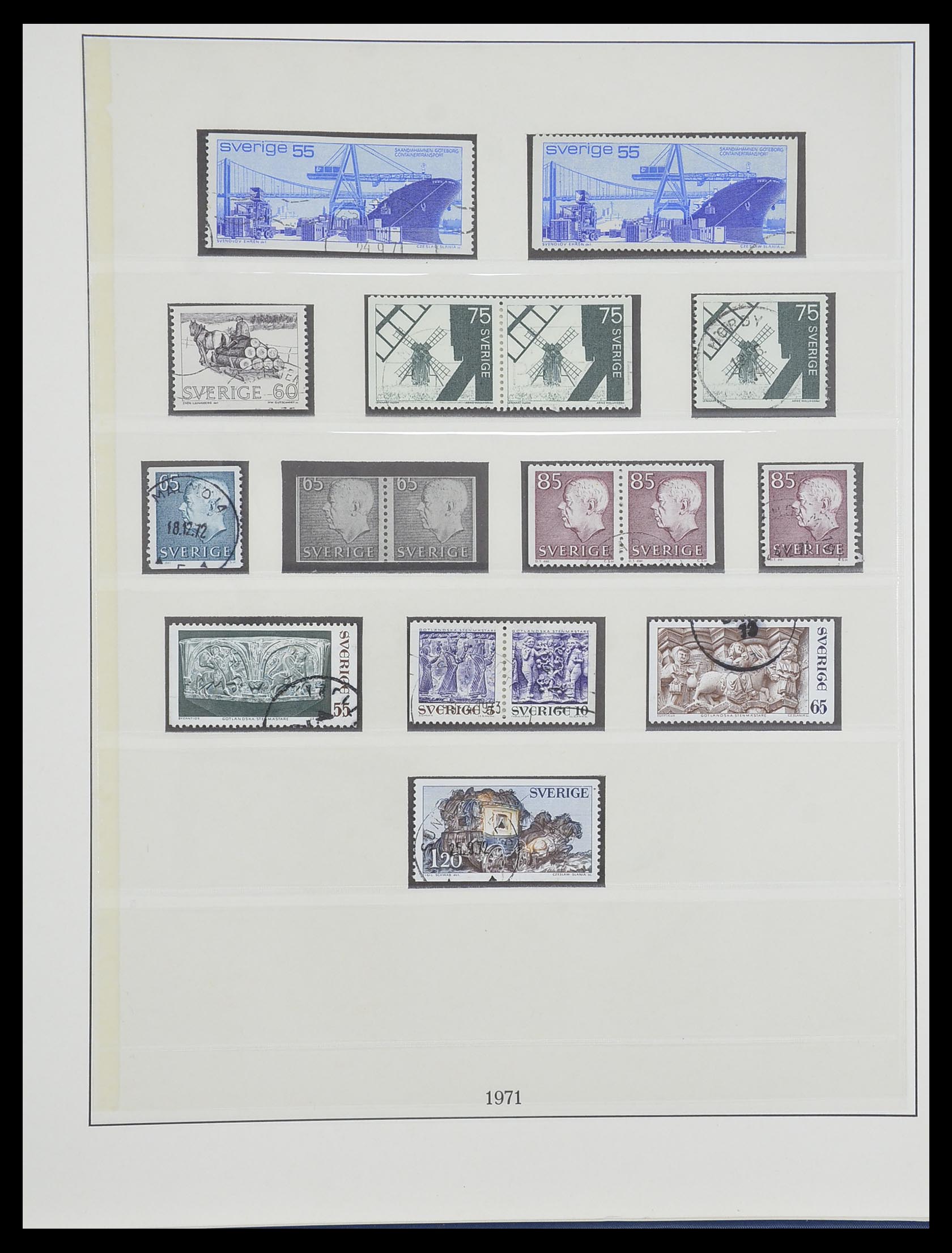 33567 091 - Postzegelverzameling 33567 Zweden 1855-1976.