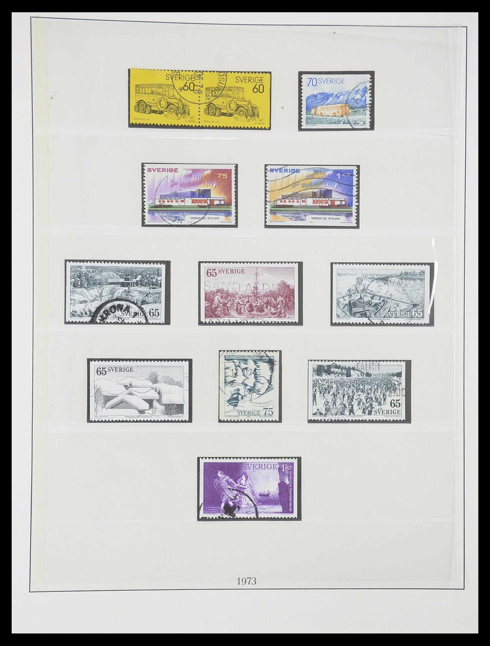 33567 100 - Postzegelverzameling 33567 Zweden 1855-1976.