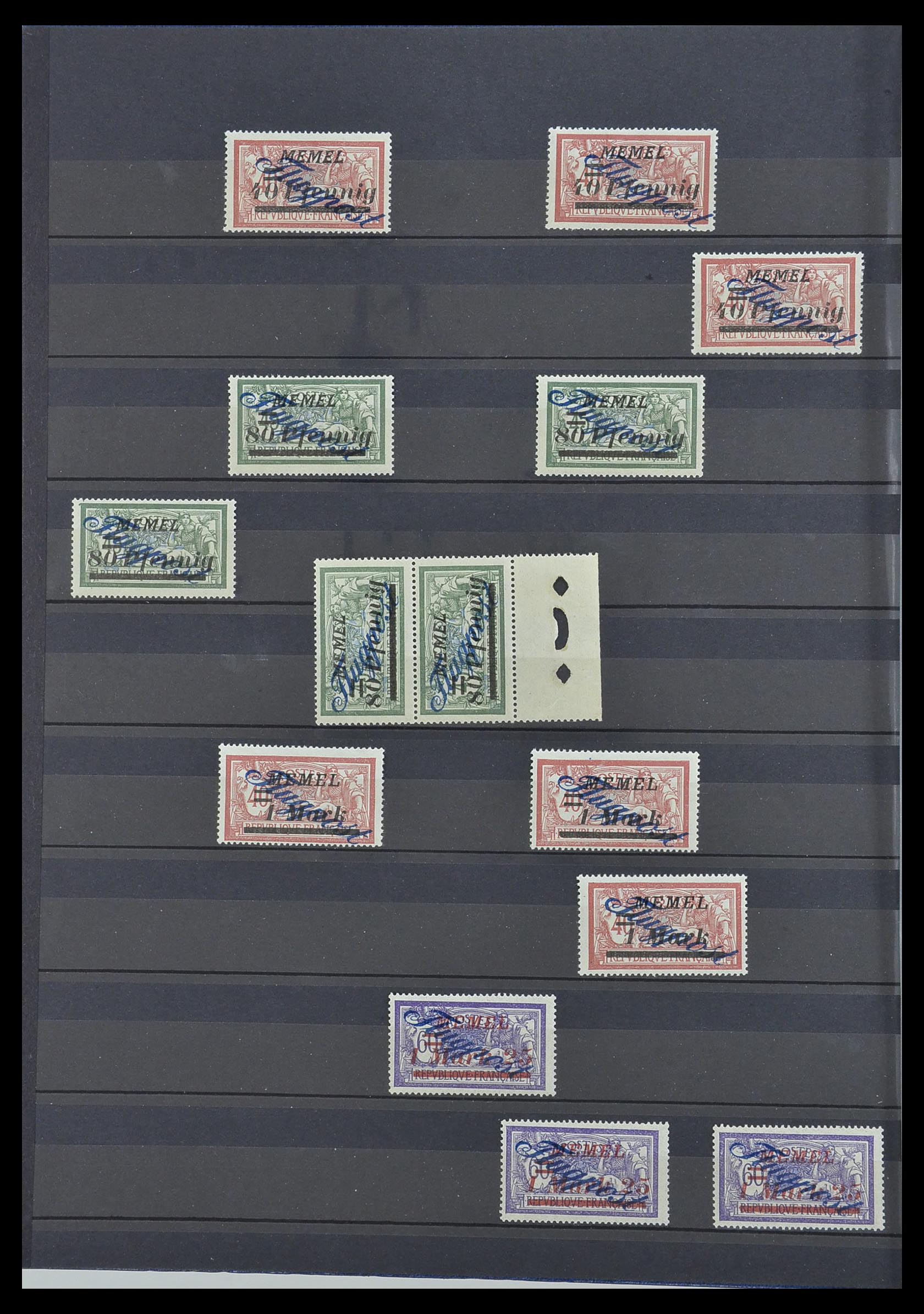 33570 014 - Postzegelverzameling 33570 Memel 1920-1923.