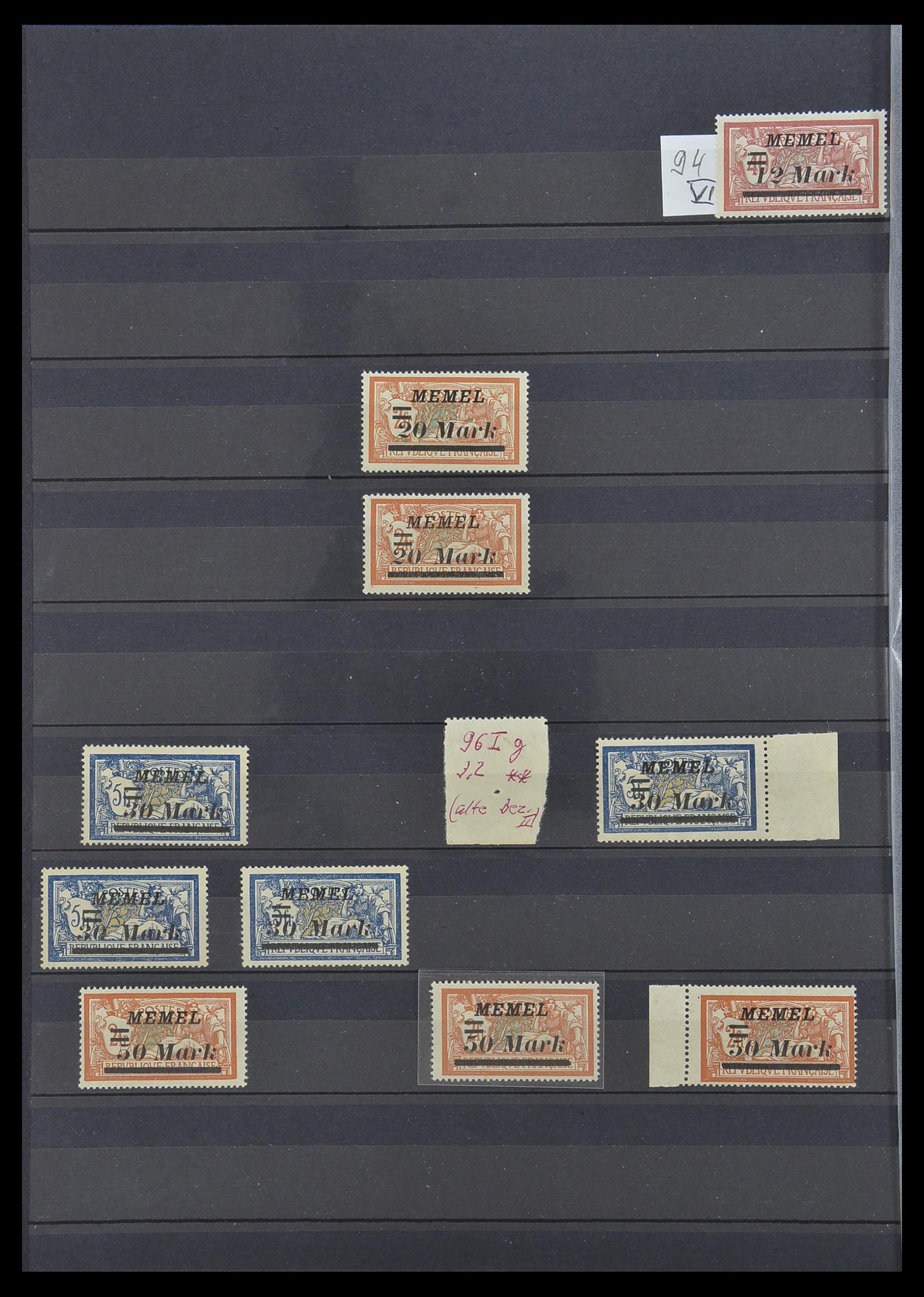 33570 020 - Postzegelverzameling 33570 Memel 1920-1923.