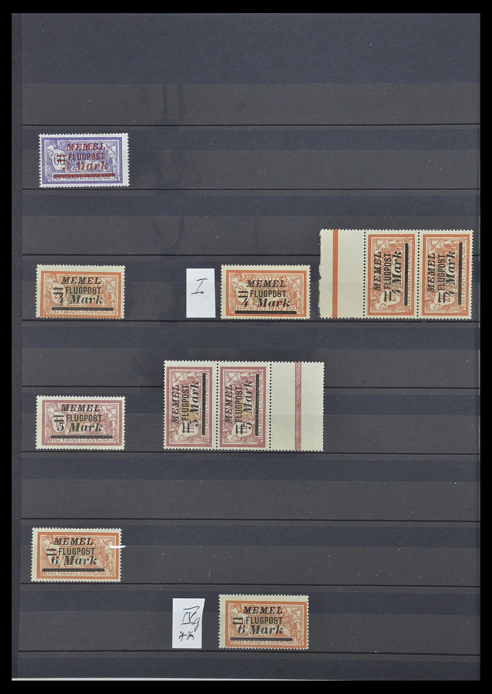 33570 022 - Postzegelverzameling 33570 Memel 1920-1923.