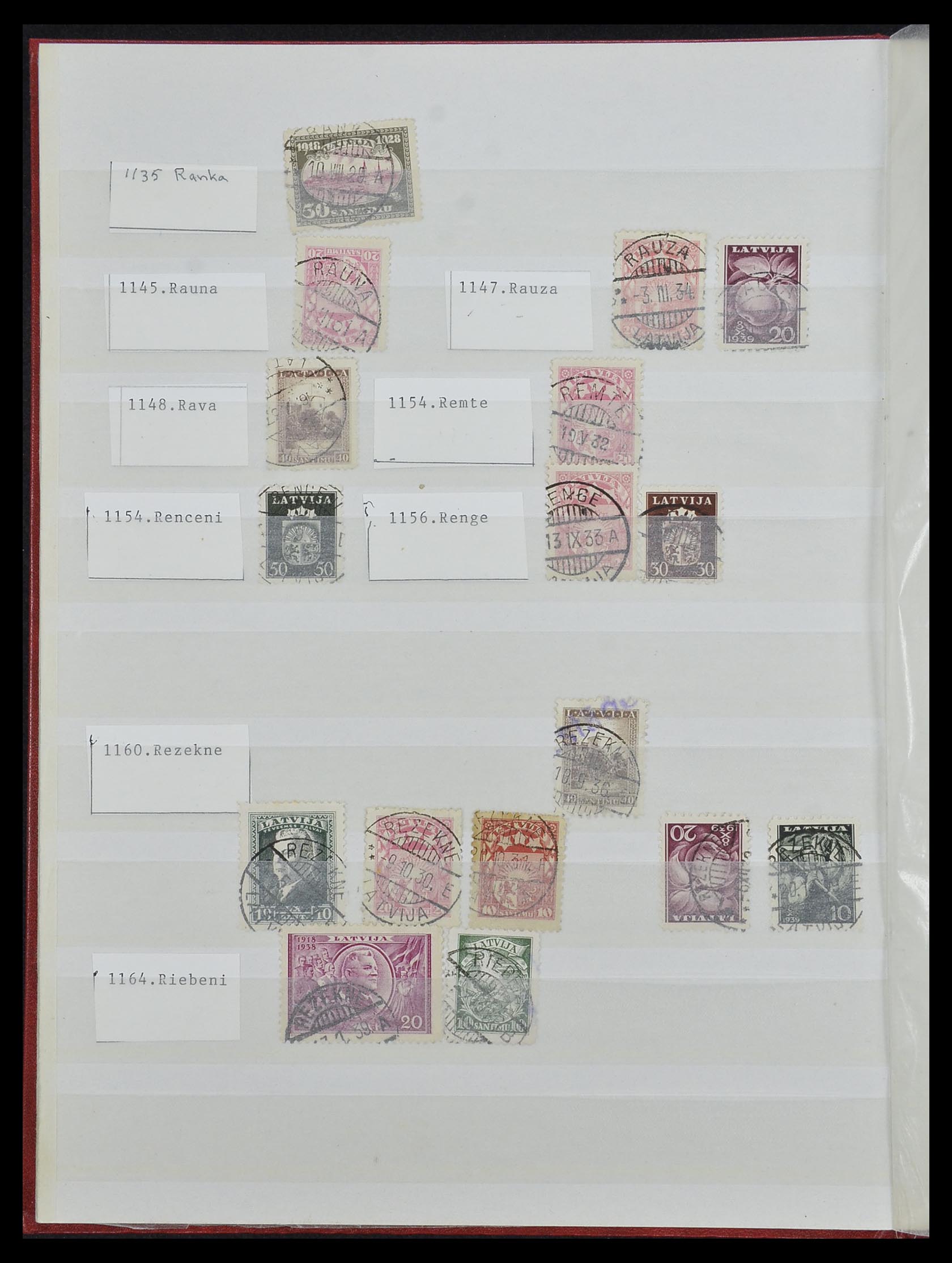 33572 016 - Postzegelverzameling 33572 Letland stempels 1919-1939.