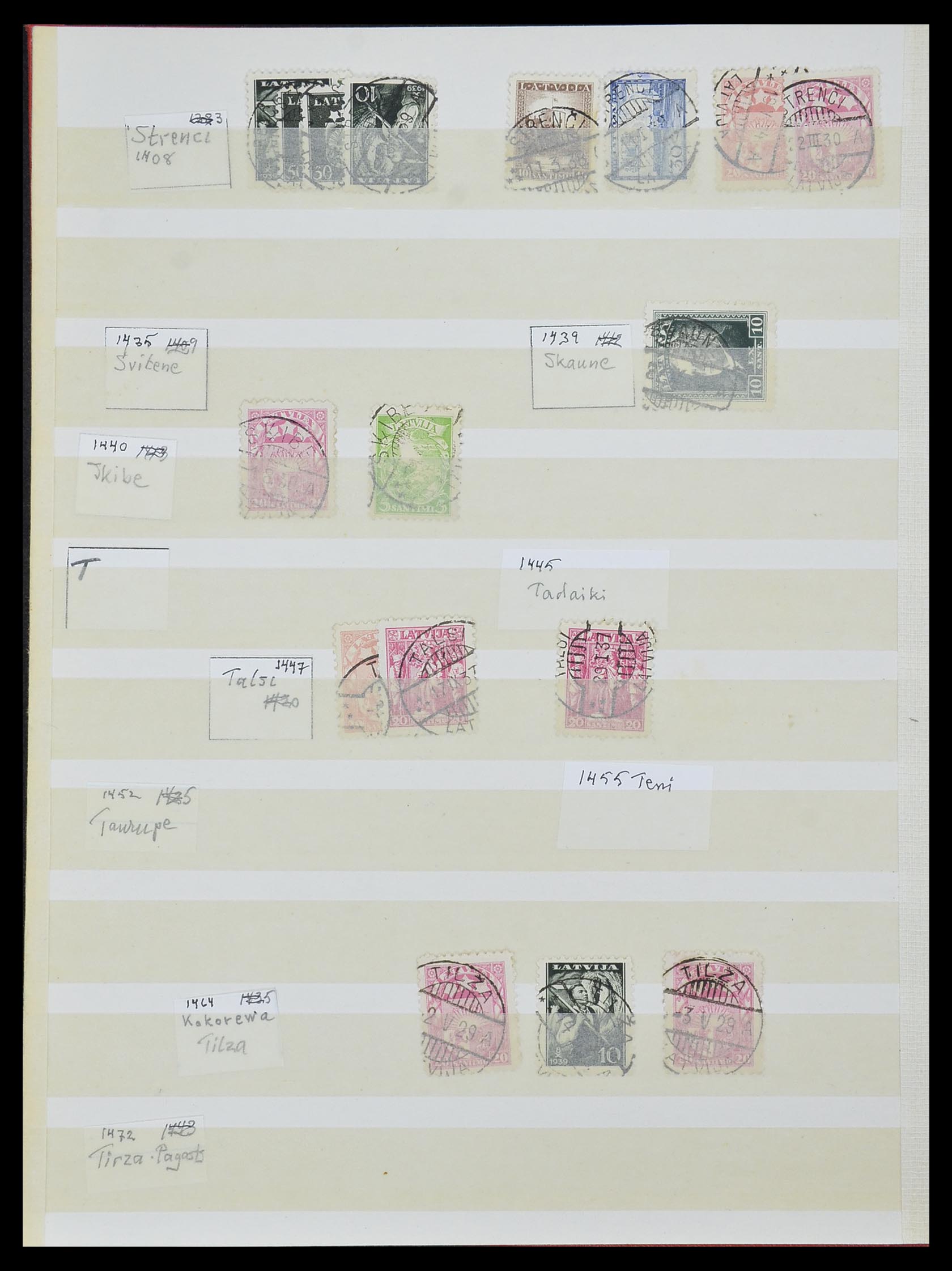 33572 047 - Postzegelverzameling 33572 Letland stempels 1919-1939.