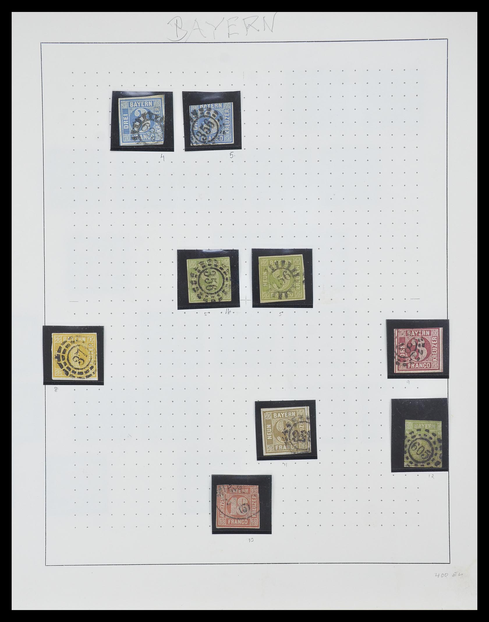 33574 002 - Stamp collection 33574 German States 1850-1874.