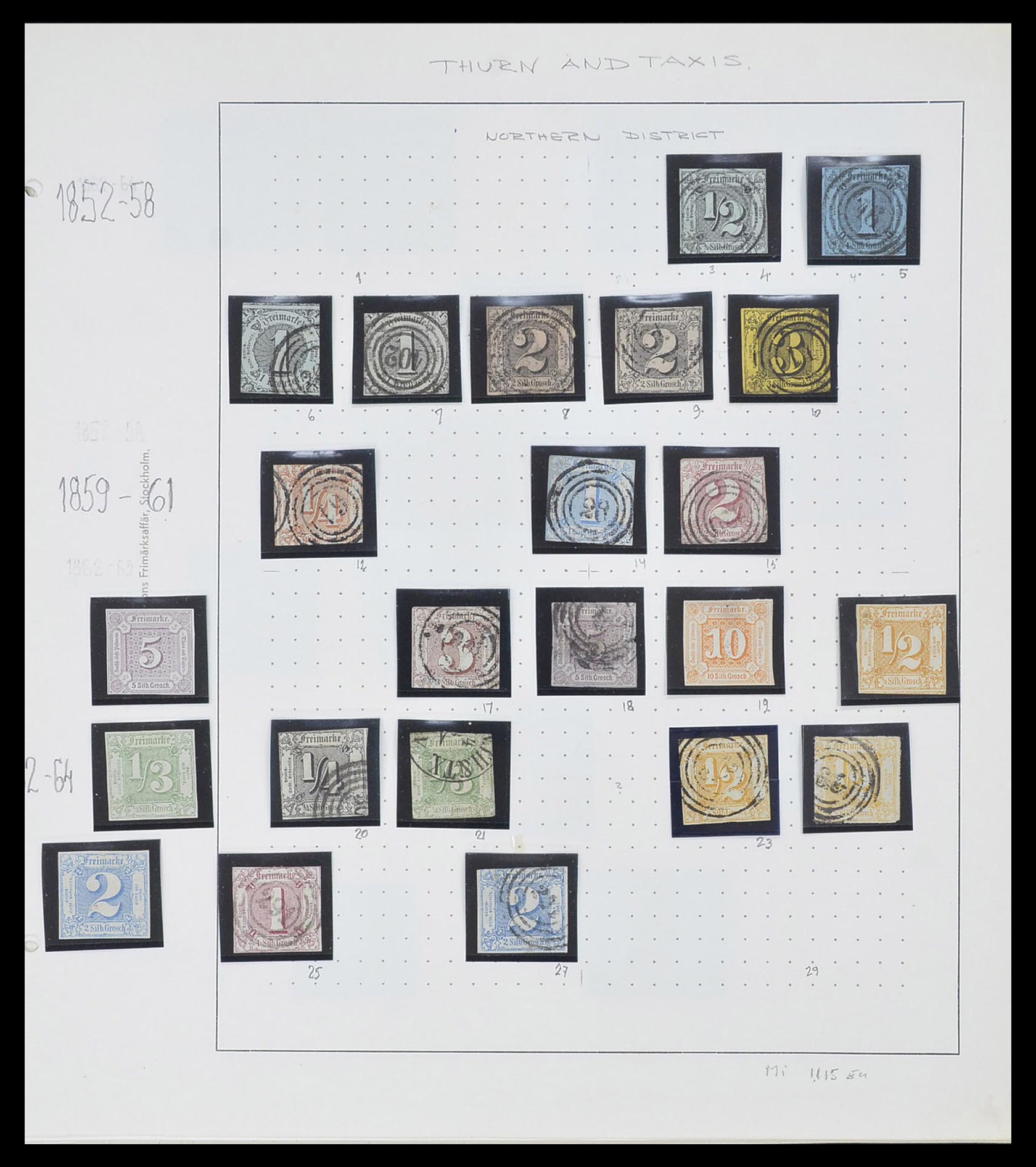 33574 003 - Stamp collection 33574 German States 1850-1874.