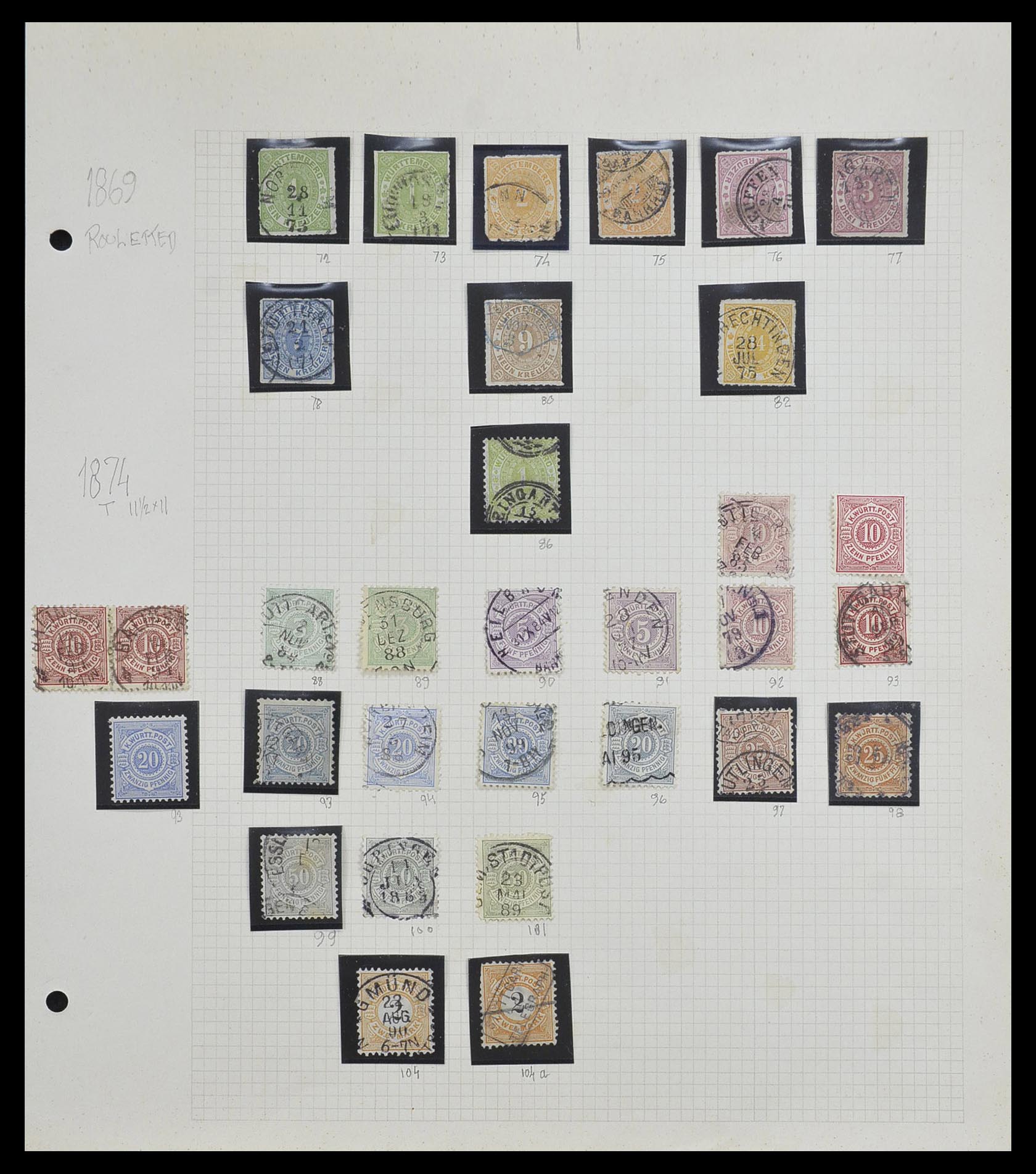 33574 006 - Postzegelverzameling 33574 Duitse Staten 1850-1874.