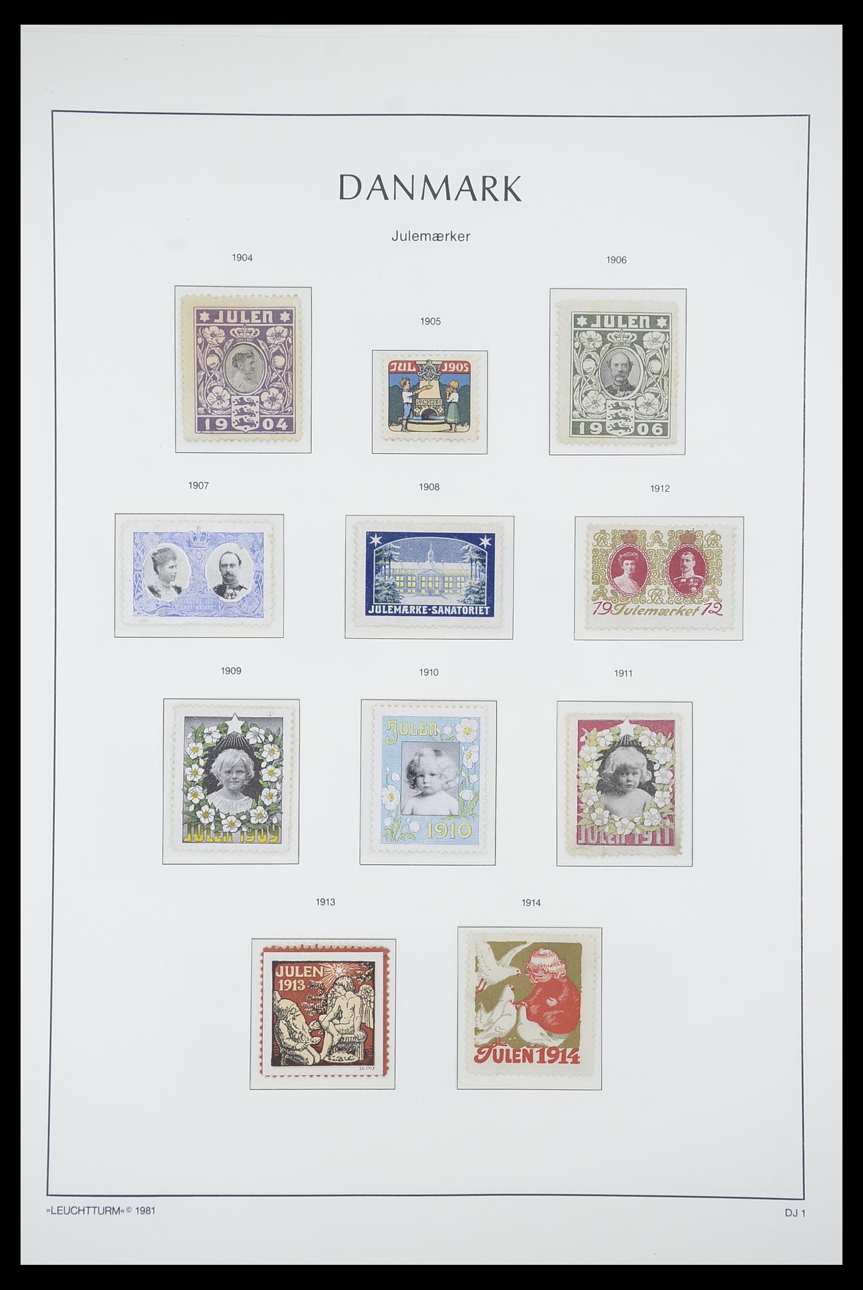 33575 004 - Postzegelverzameling 33575 Denemarken kerstzegels 1904-2018!