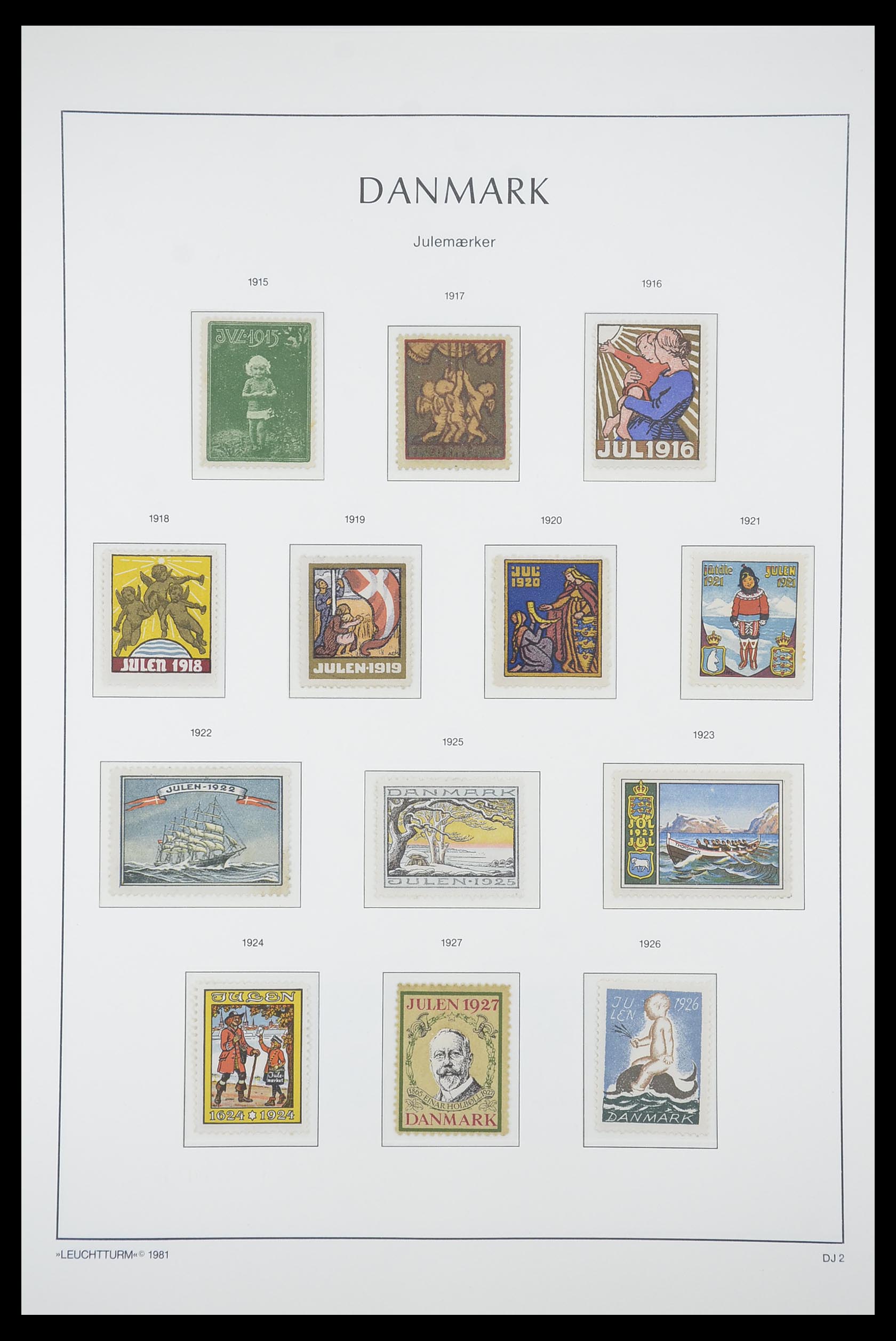 33575 005 - Postzegelverzameling 33575 Denemarken kerstzegels 1904-2018!