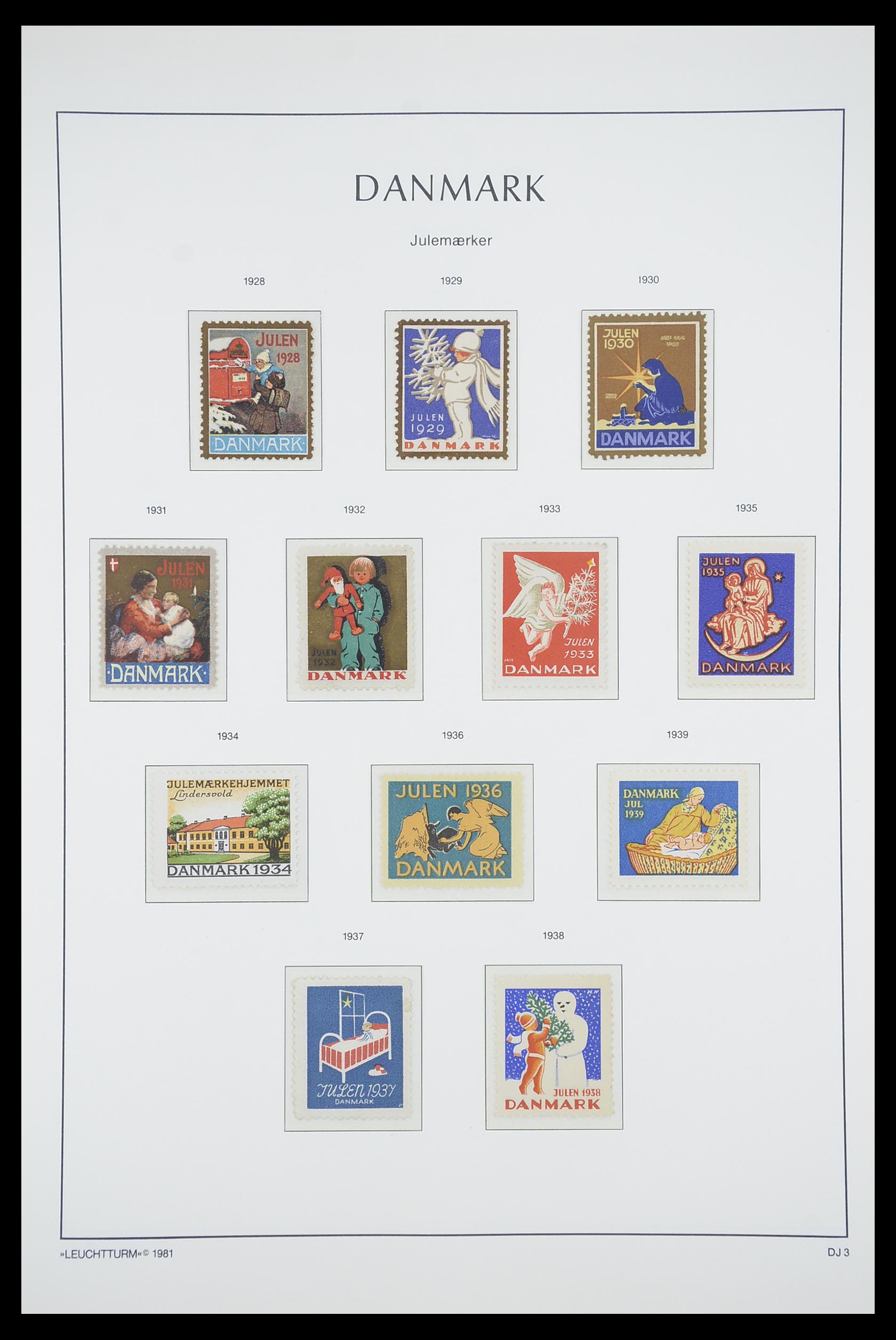 33575 006 - Postzegelverzameling 33575 Denemarken kerstzegels 1904-2018!