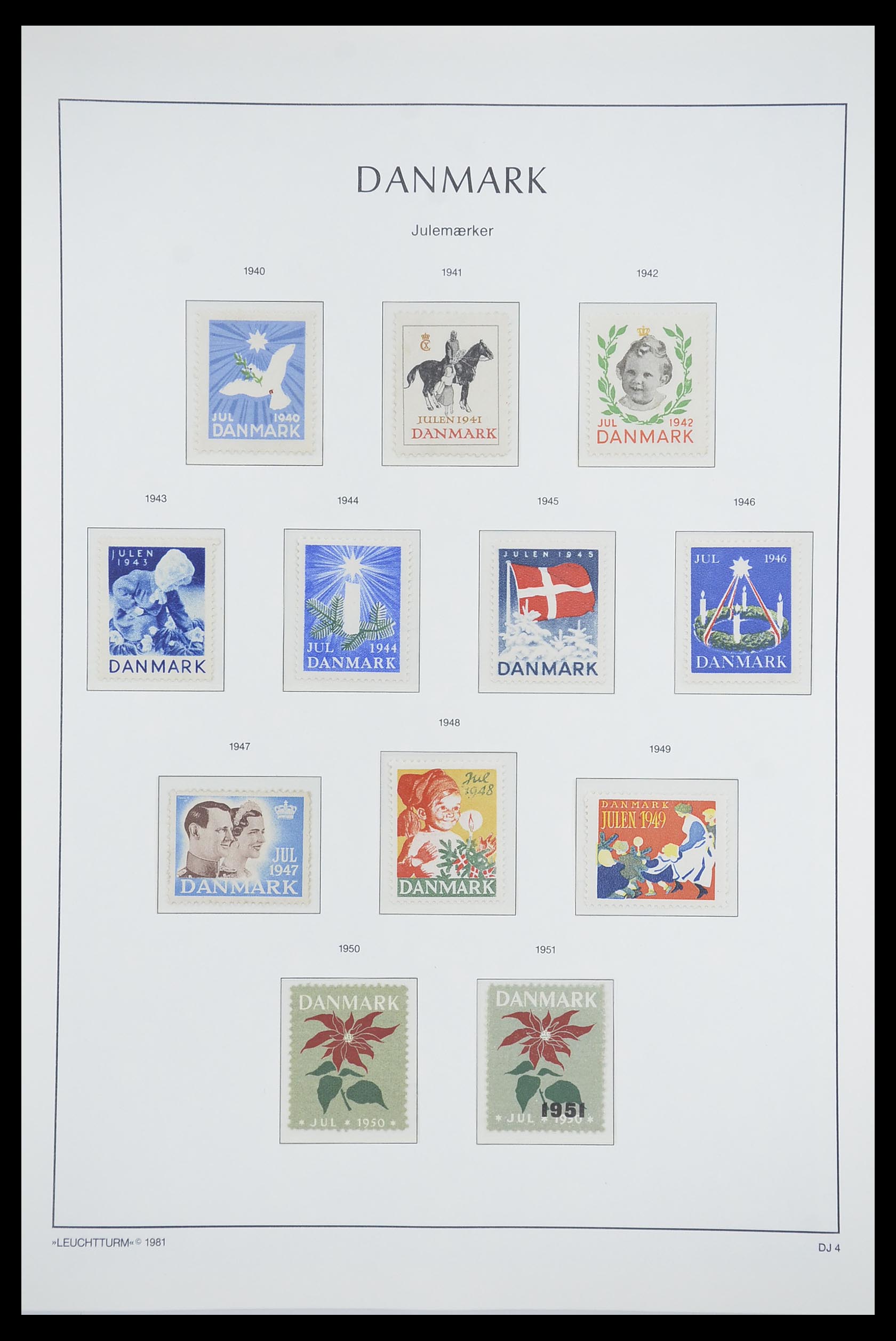 33575 007 - Postzegelverzameling 33575 Denemarken kerstzegels 1904-2018!