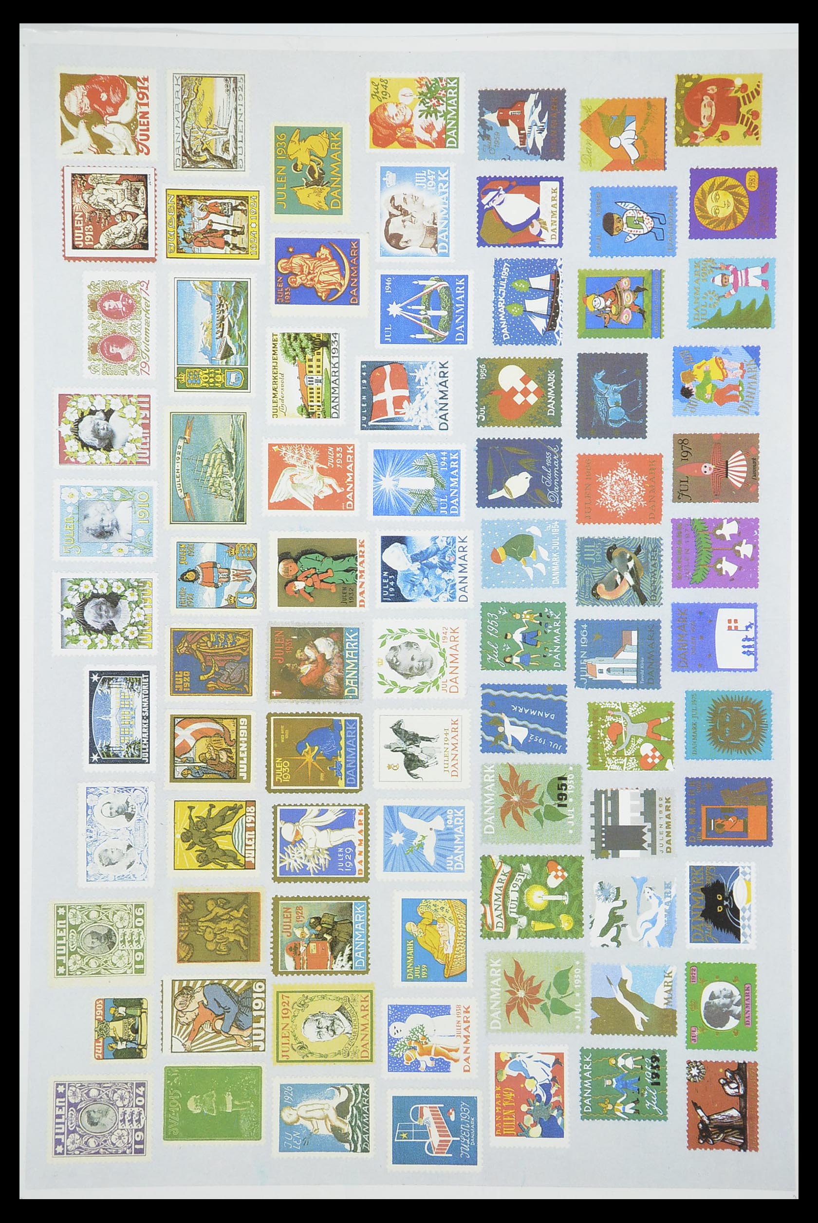 33575 064 - Stamp collection 33575 Denmark christmas seals 1904-2018!