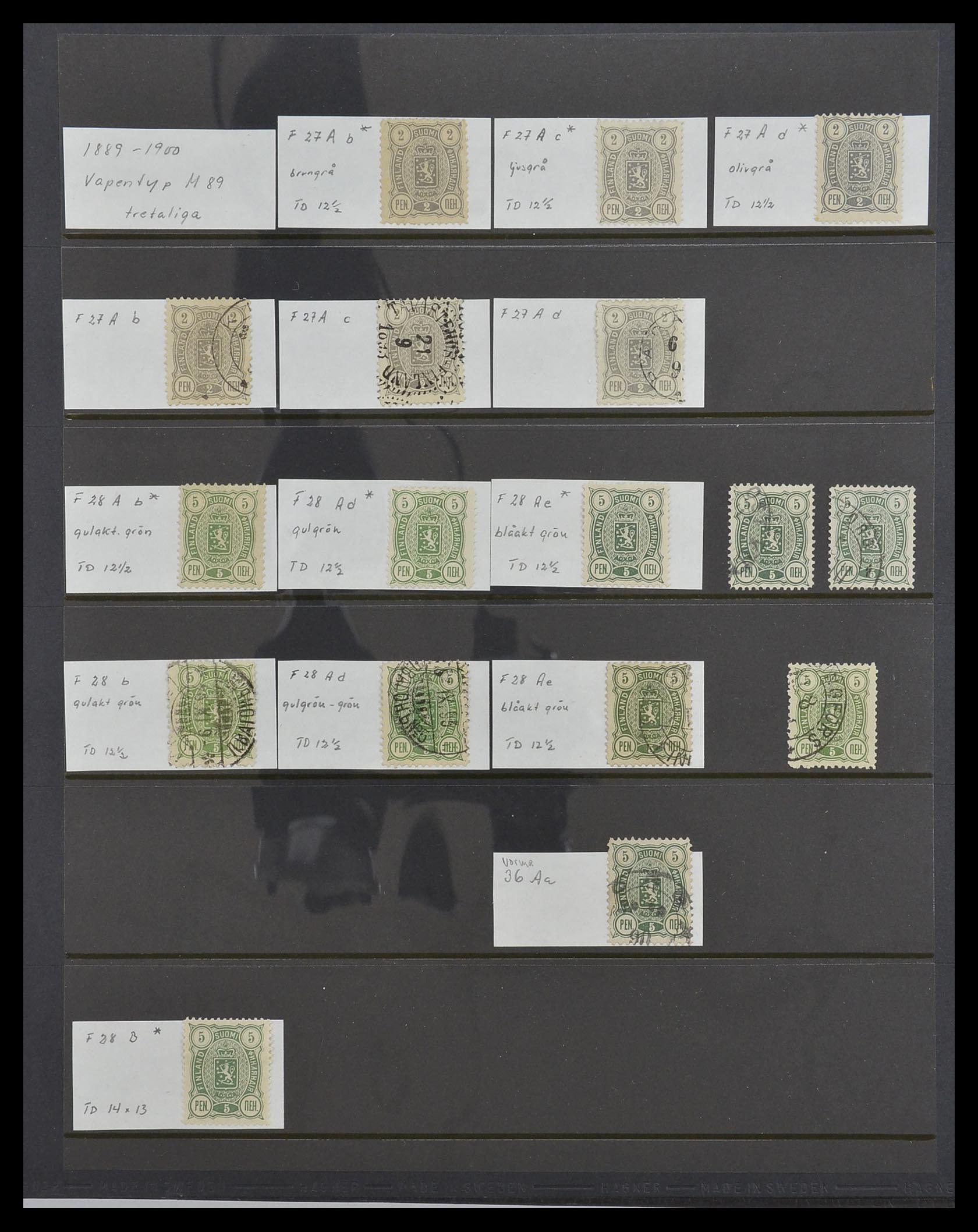 33577 003 - Postzegelverzameling 33577 Finland 1889-1895.