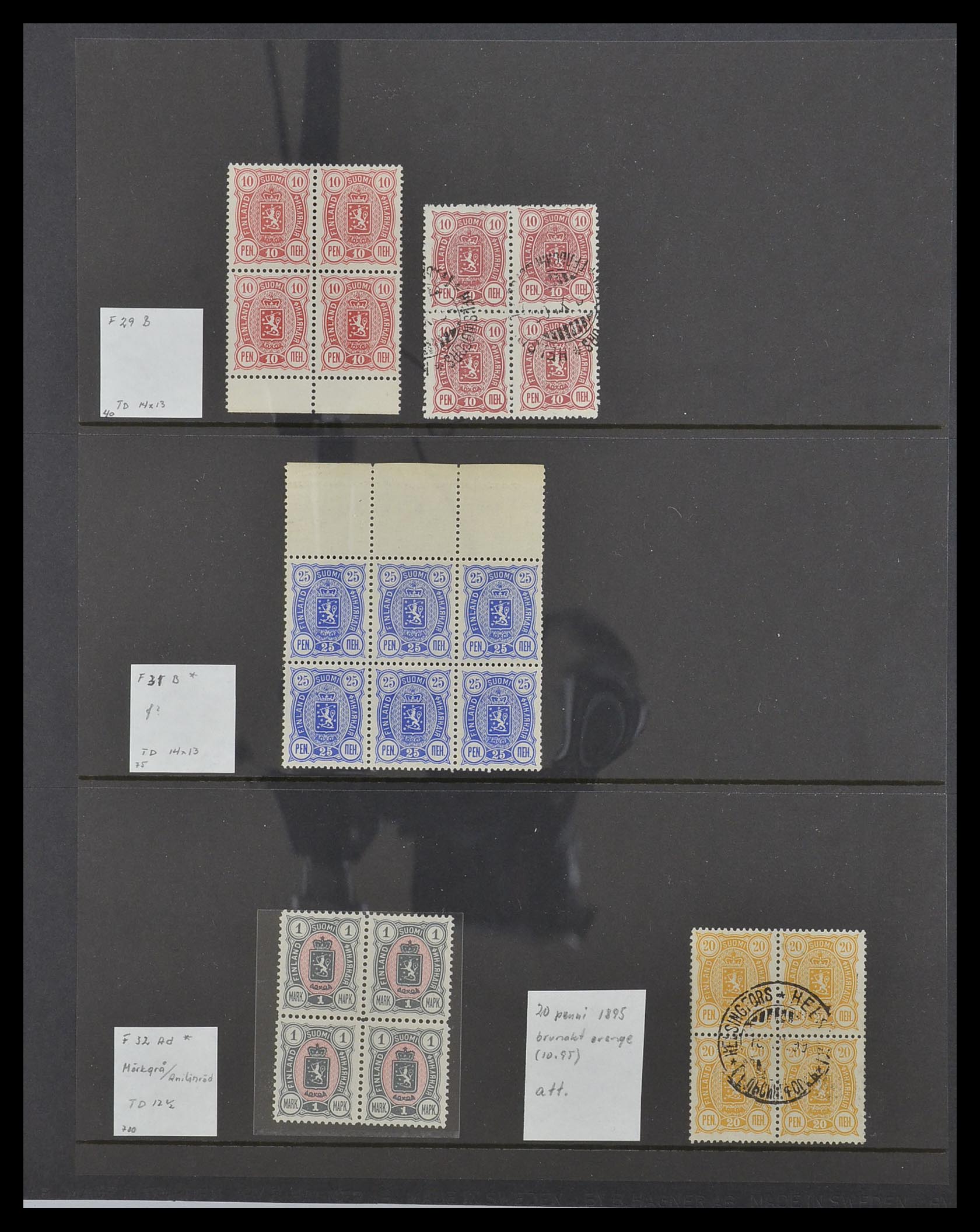 33577 005 - Postzegelverzameling 33577 Finland 1889-1895.