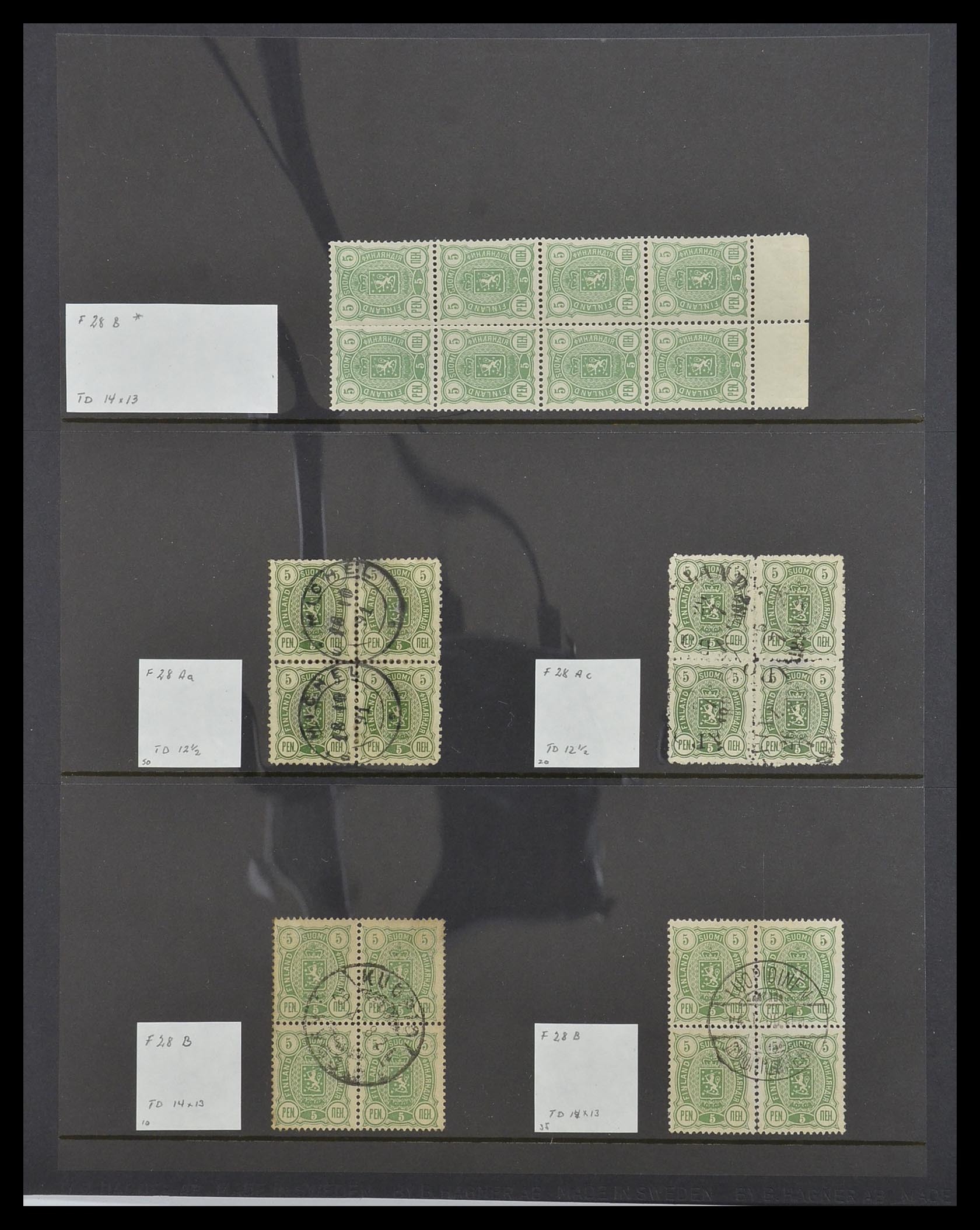 33577 008 - Postzegelverzameling 33577 Finland 1889-1895.