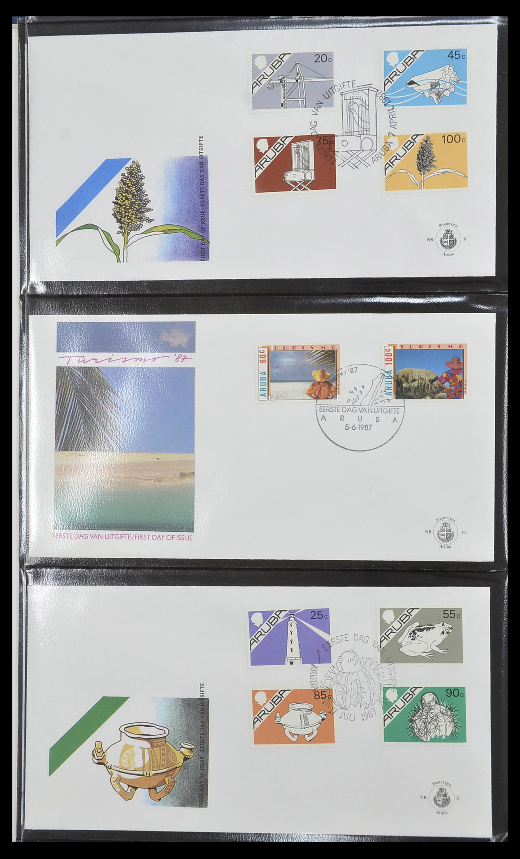 33585 004 - Postzegelverzameling 33585 Aruba FDC's 1986-2006.