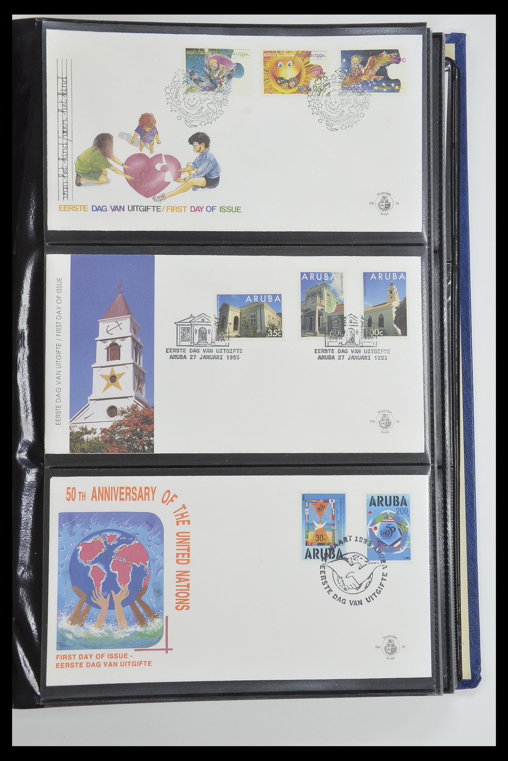 33585 019 - Stamp collection 33585 Aruba FDC's 1986-2006.