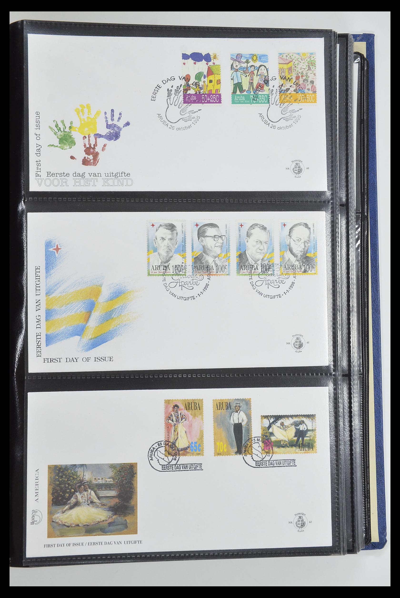 33585 021 - Postzegelverzameling 33585 Aruba FDC's 1986-2006.