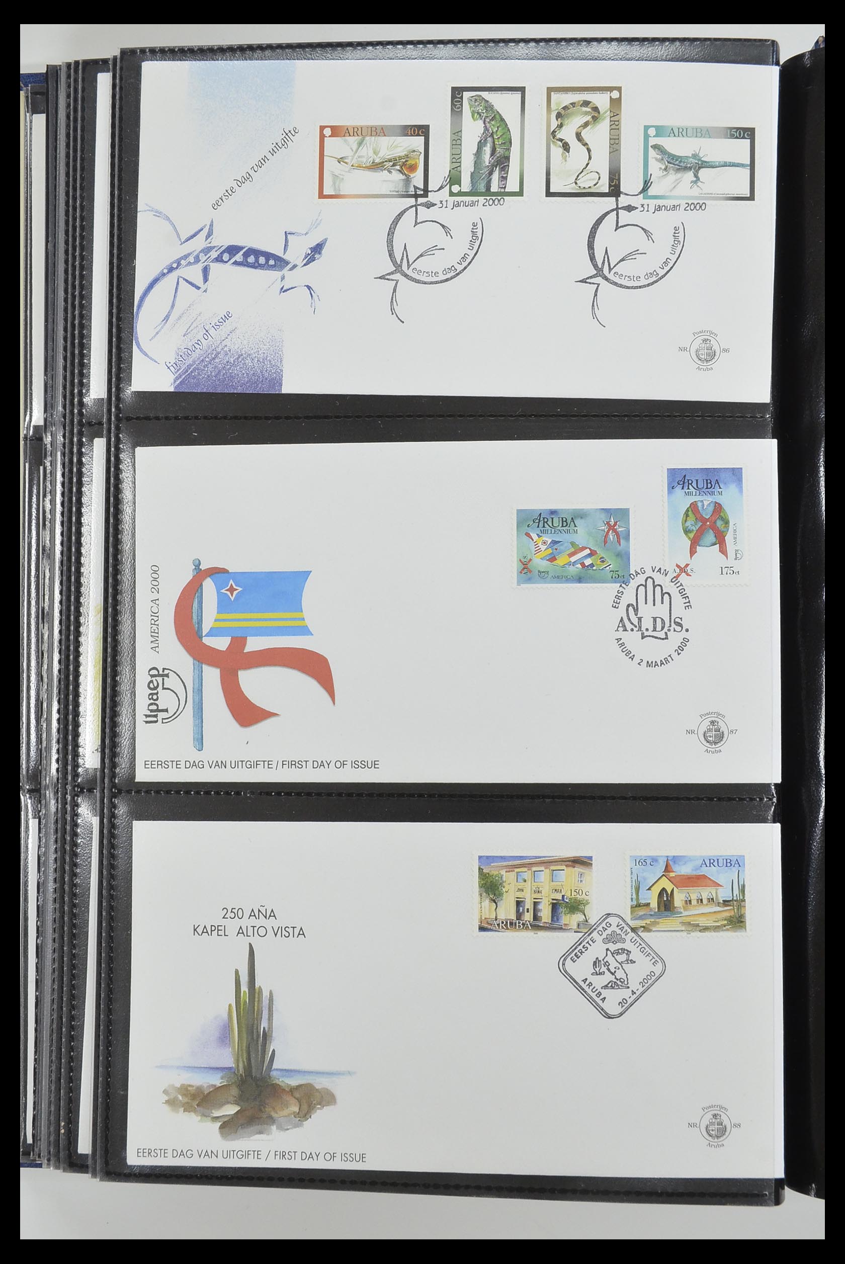 33585 030 - Postzegelverzameling 33585 Aruba FDC's 1986-2006.