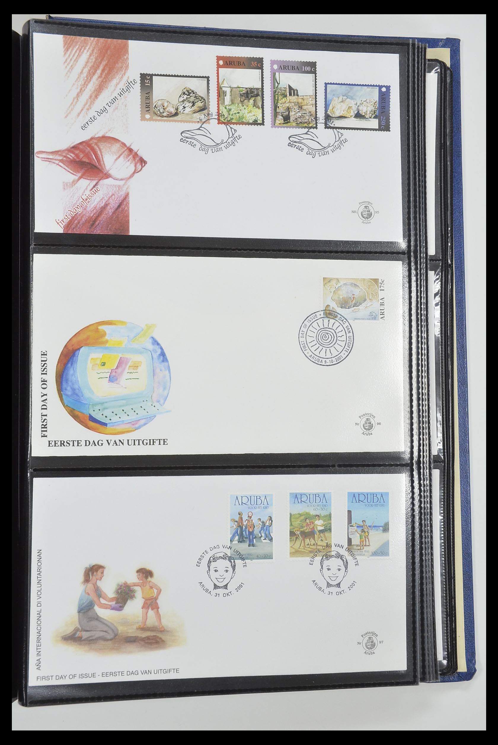 33585 033 - Postzegelverzameling 33585 Aruba FDC's 1986-2006.