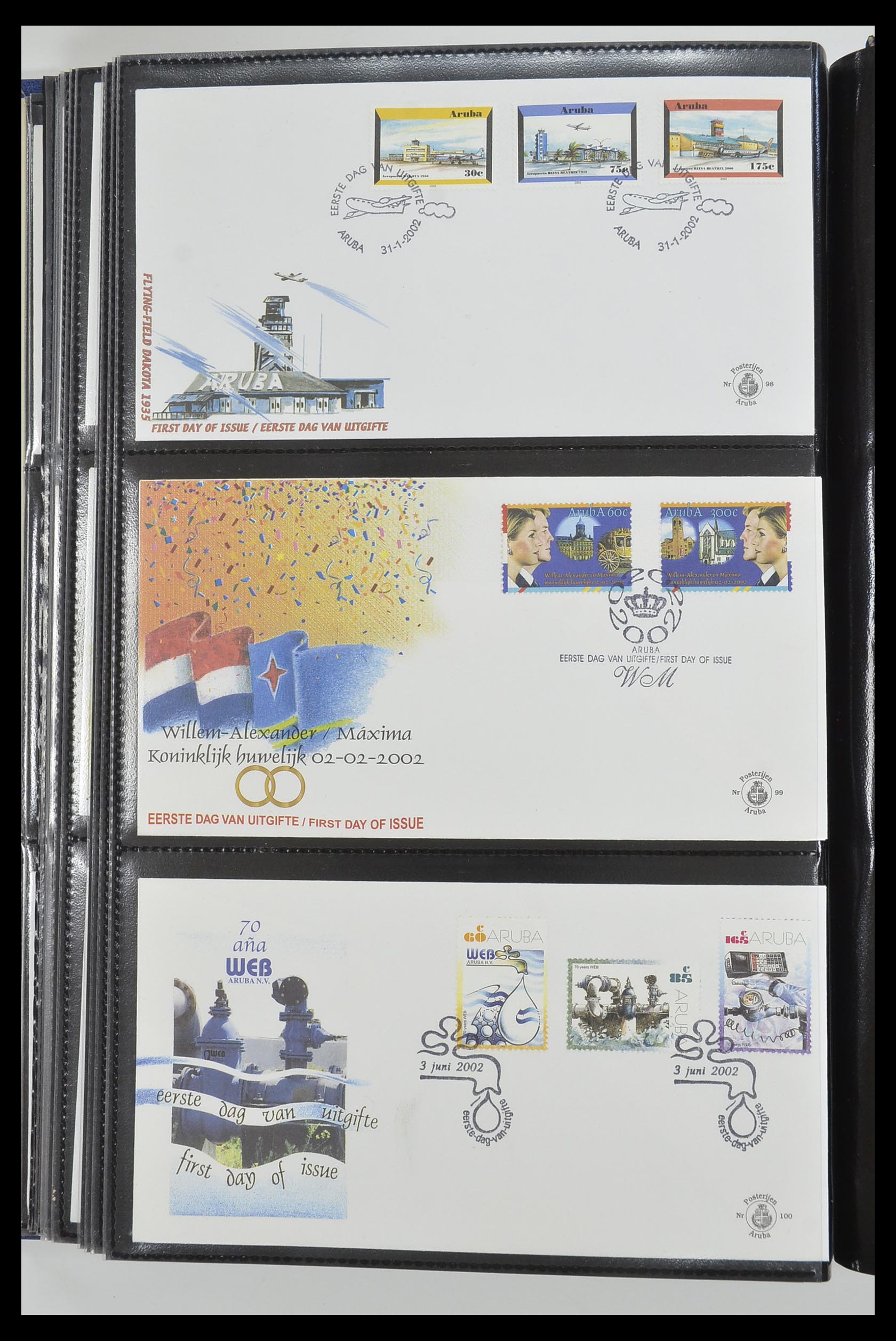 33585 034 - Postzegelverzameling 33585 Aruba FDC's 1986-2006.