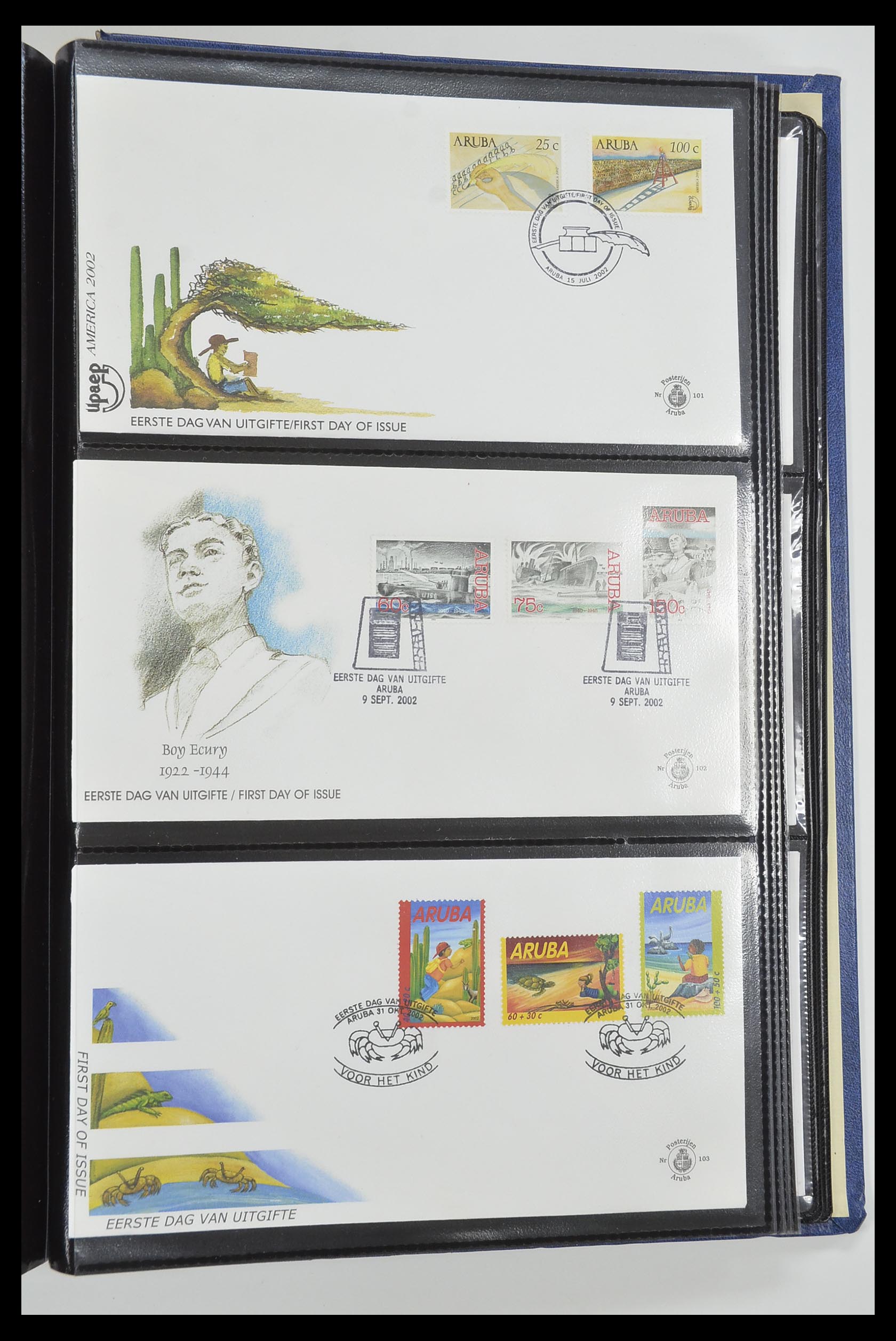 33585 035 - Postzegelverzameling 33585 Aruba FDC's 1986-2006.