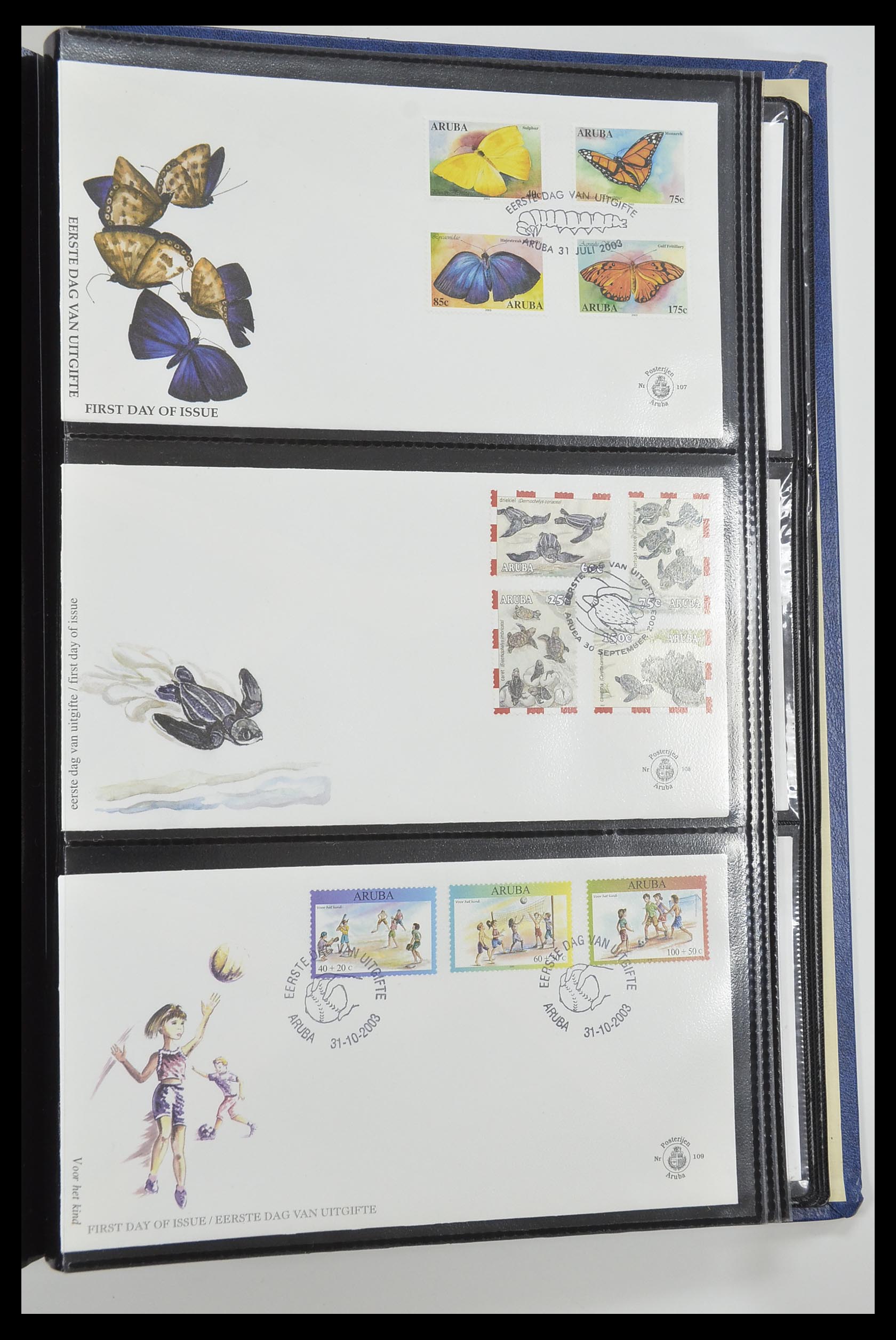 33585 037 - Postzegelverzameling 33585 Aruba FDC's 1986-2006.
