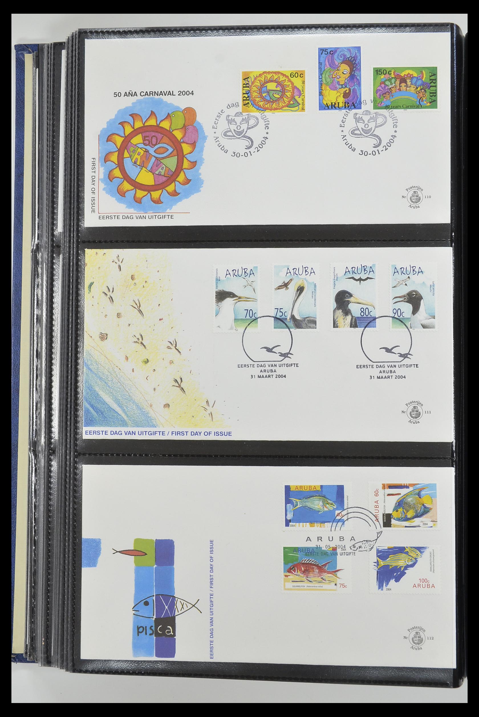 33585 038 - Postzegelverzameling 33585 Aruba FDC's 1986-2006.