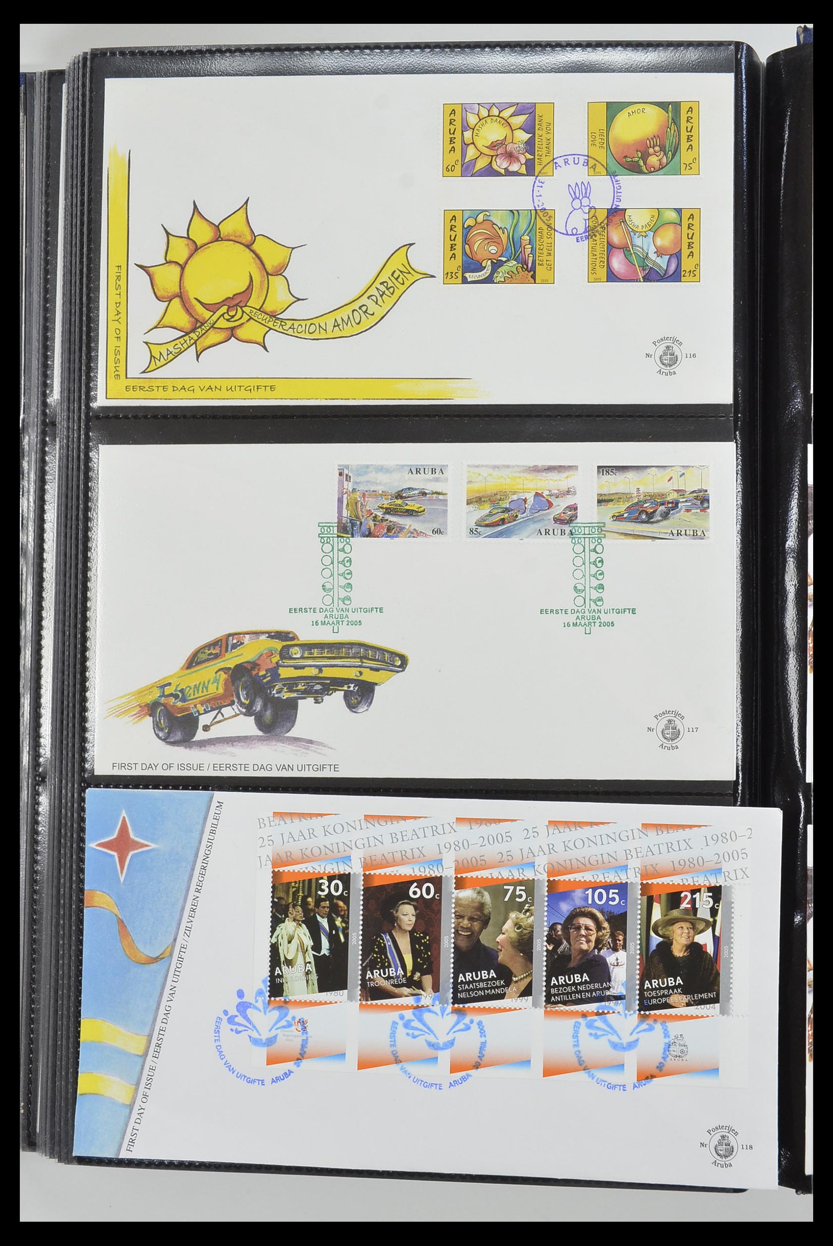33585 040 - Postzegelverzameling 33585 Aruba FDC's 1986-2006.